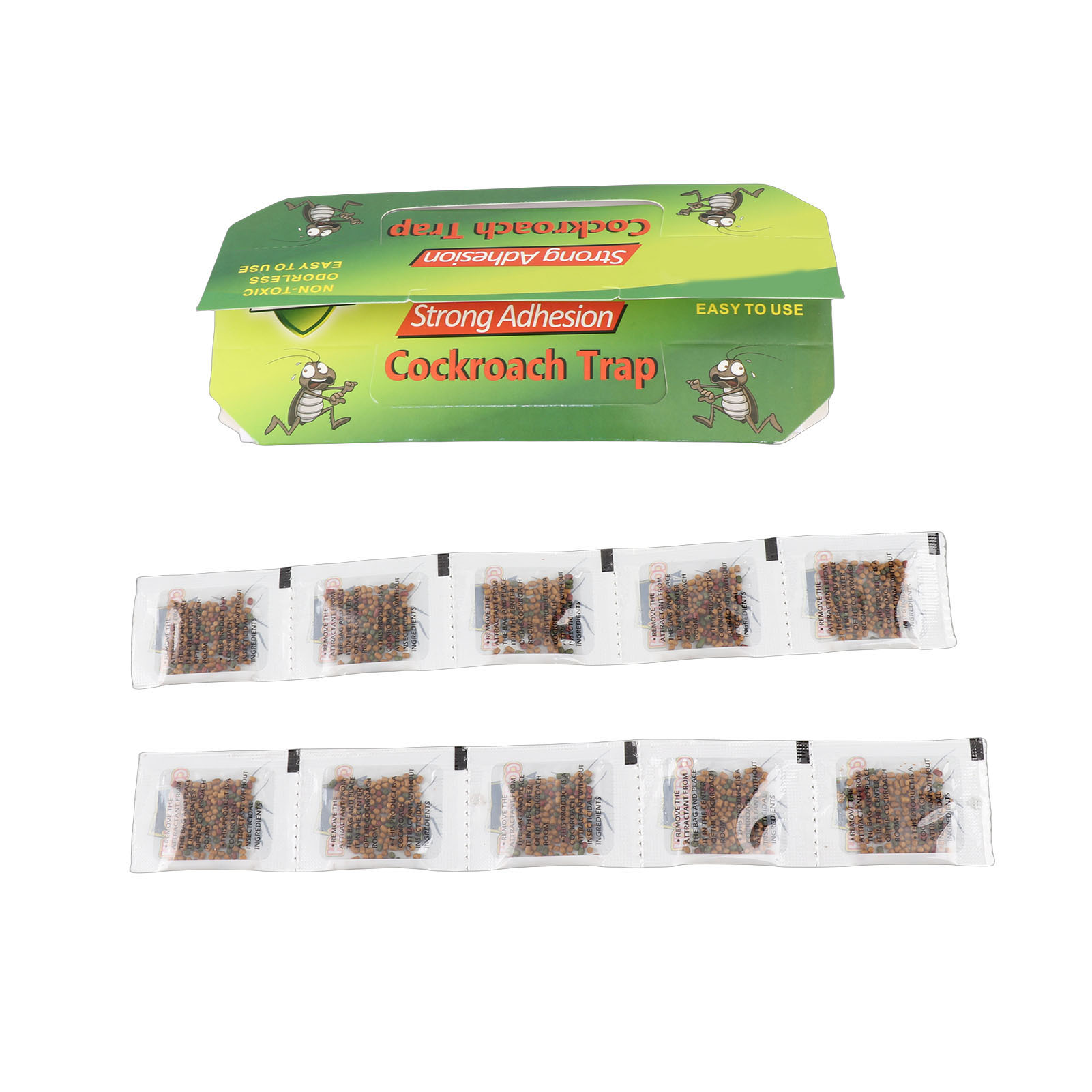 Packung Mit 10 Geruchlosen, Einfach Zu Bedienenden Und Effektiven Kakerlakenfallen, Tragbar Und Abschreckend.