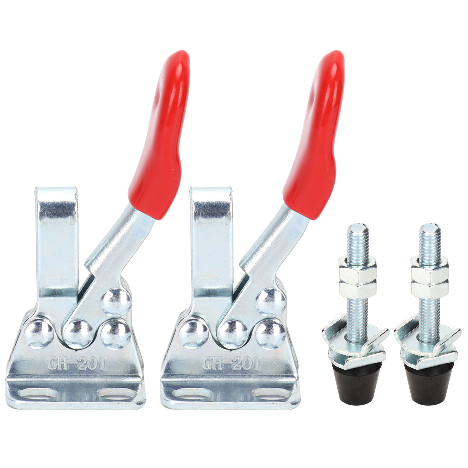 Set Mit 2 Schnellspann-kniehebelklemmen, Horizontale, Rutschfeste Klemme, Handwerkzeug Für Die Holzbearbeitung