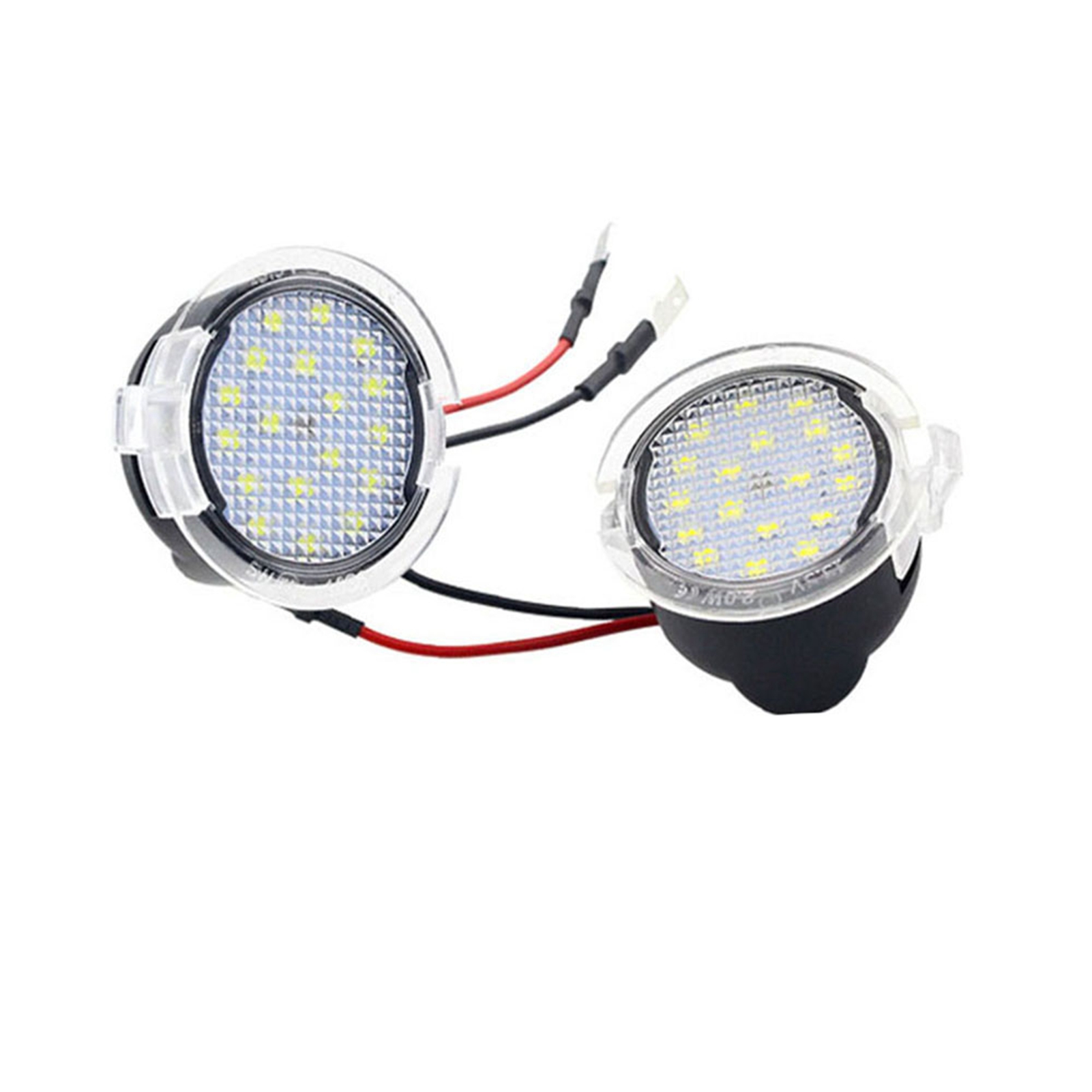 Set Mit 2 Weißen Led-einstiegsleuchten Für Rückspiegel, Kompatibel Mit Mondeo Und Mustang.
