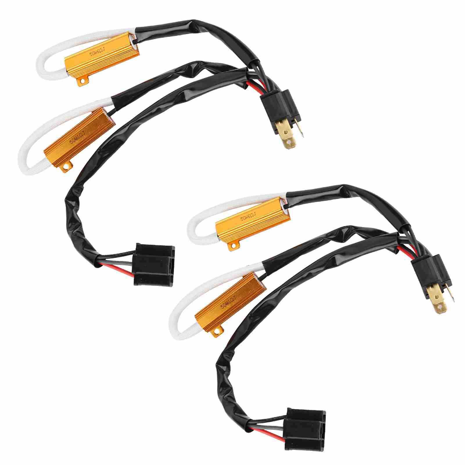 2-teiliger Led-decoder, Lastwiderstand, Fehlerfreier Kabelbaum Für H4-autoscheinwerfer Und Blinker