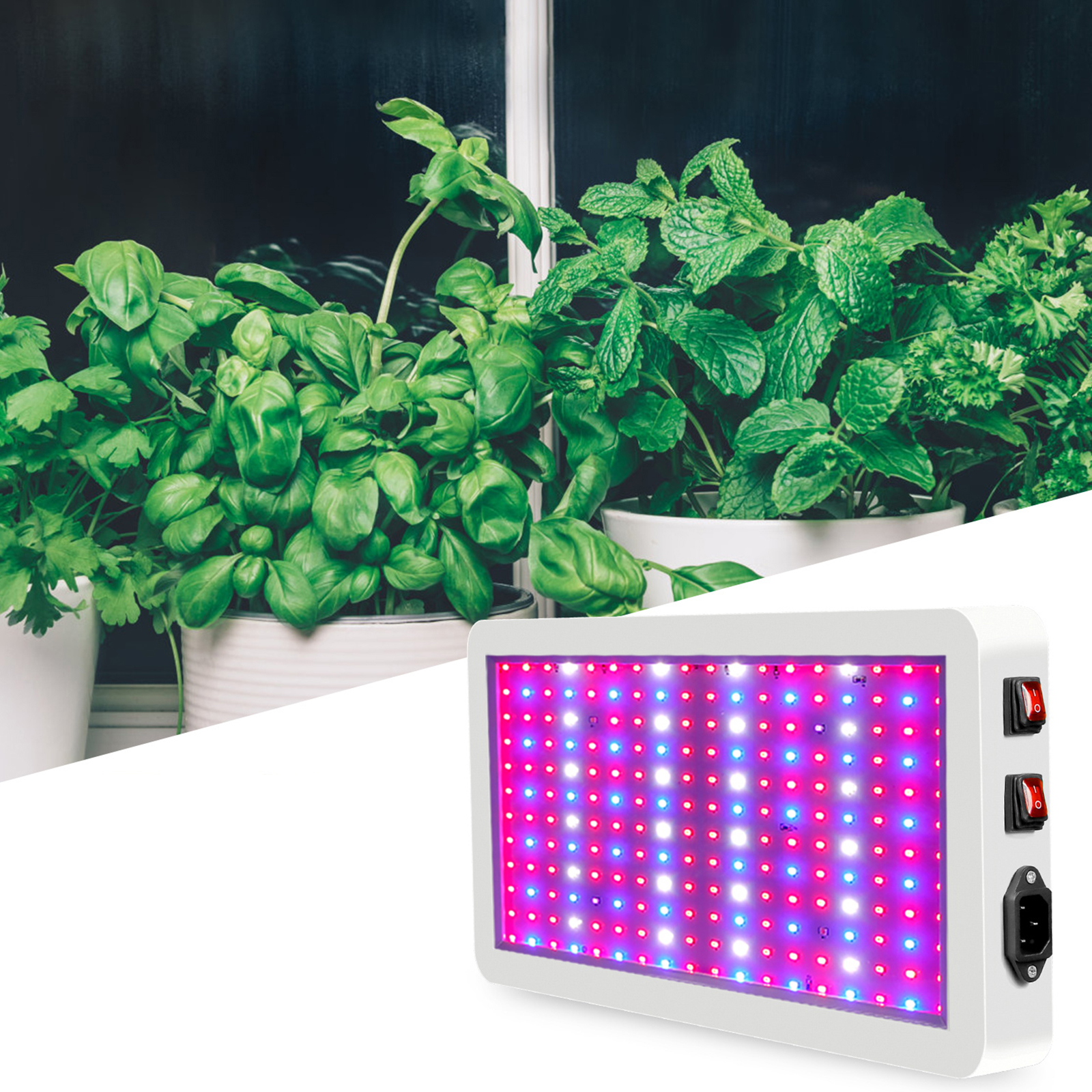 Vollspektrum-led-pflanzenlampe Mit 216 Leds, Led-panel Für Das Vegetative Wachstum Von Zimmerpflanzen In Hydroponischen Gewächshäusern Und Während Des Vollen Wachstums.