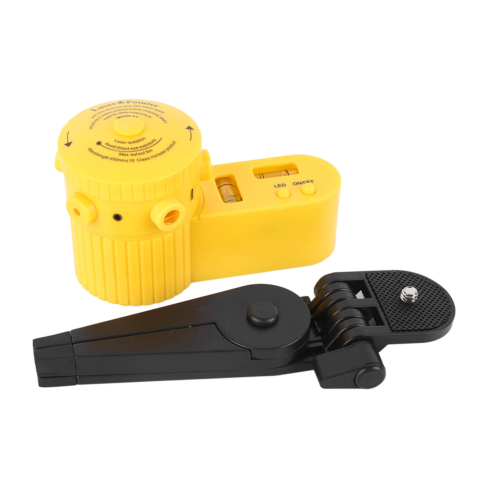 Lv06 Wasserwaage Mit Schwarzem Stativ, Led-beleuchtung, Präzisen Und Einstellbaren Scanwinkeln, 4-in-1-libelle Für Zuhause Und Beruf