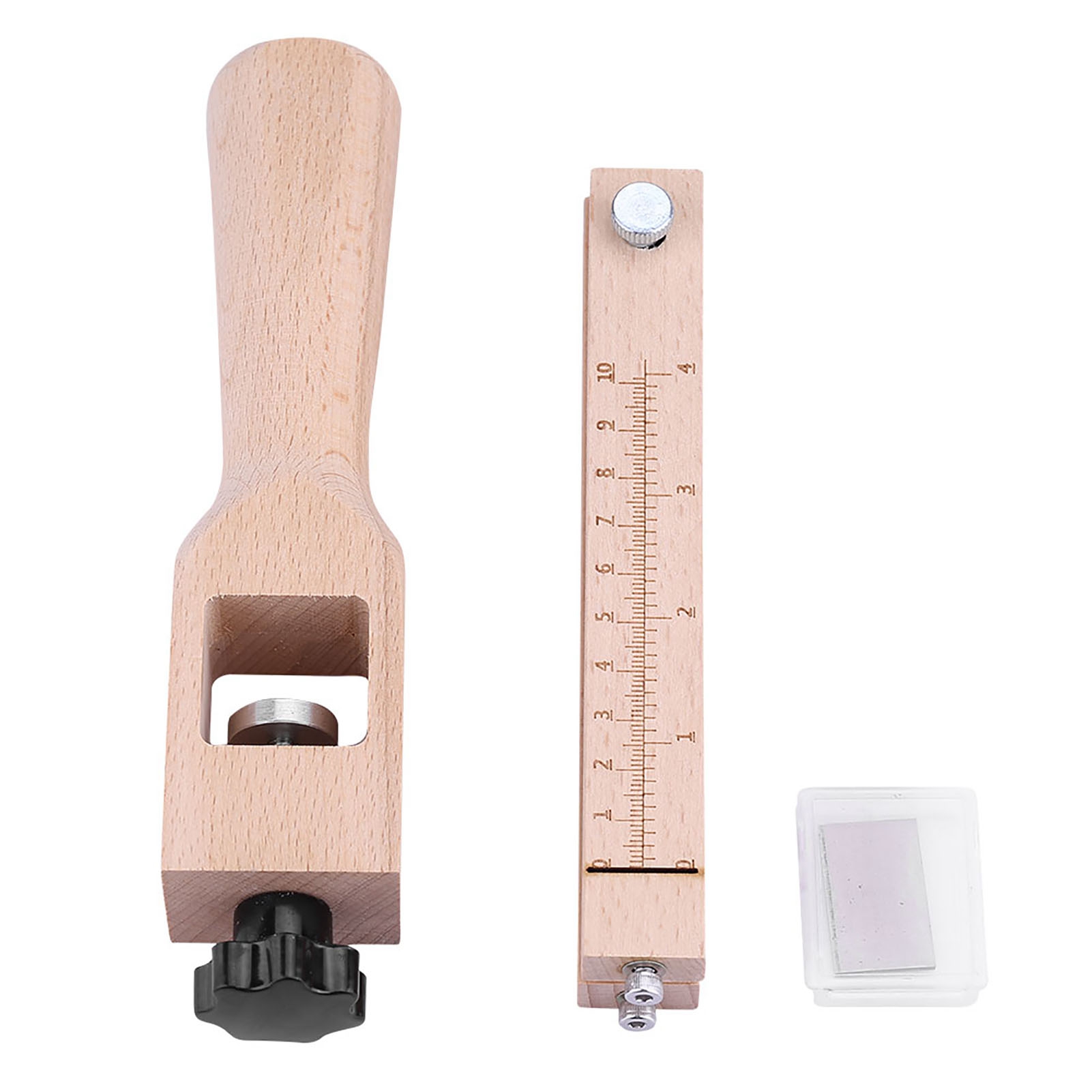 Holzschneidwerkzeug Mit Verstellbaren Lederriemen Und 3 Klingen, Ideal Für Heimwerkerarbeiten Und Bastelprojekte.