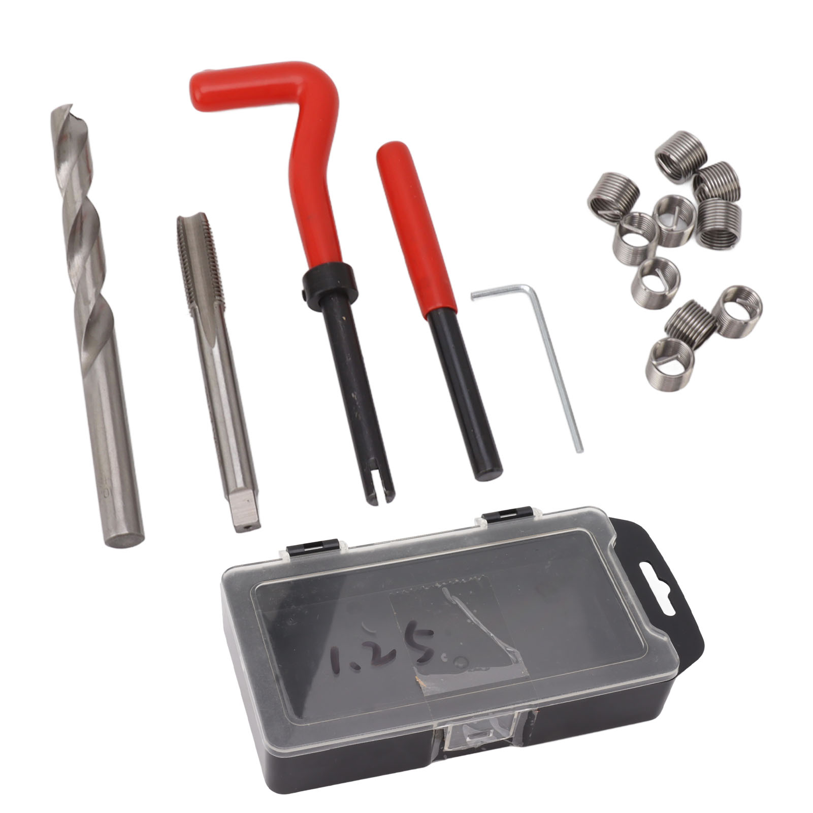 M10x1,25 Gewindereparaturset, Gewindereparaturwerkzeug Aus Kohlenstoffstahl Mit Abgewinkeltem Griff.