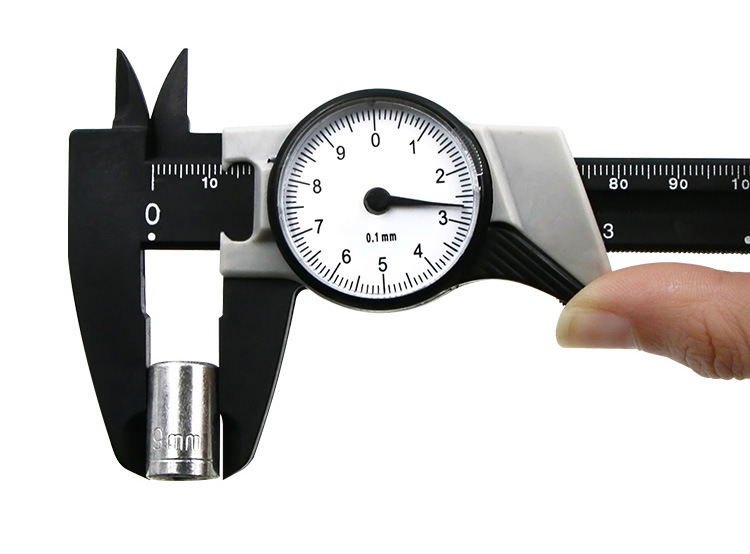 Hochpräziser Kunststoff-messschieber (0-150 Mm, 0,1 Mm) Mit Skalenmikrometer