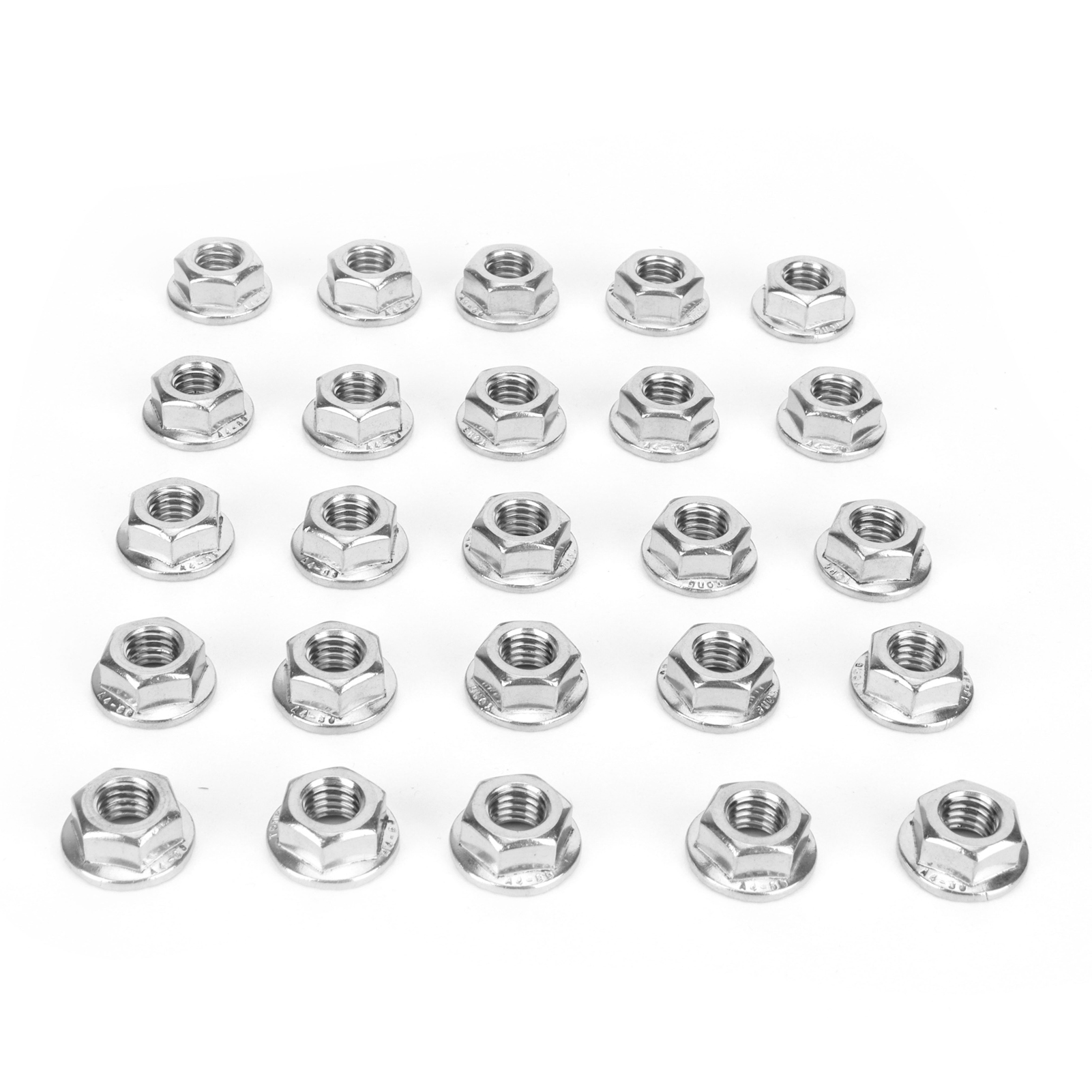 Packung Mit 25 Korrosionsbeständigen Flanschmuttern Aus Edelstahl, Gewächshauszubehör, M8
