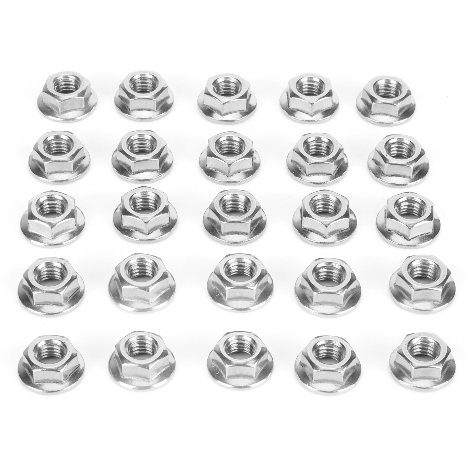 Packung Mit 25 Korrosionsbeständigen Flanschmuttern Aus Edelstahl, Gewächshauszubehör, M6