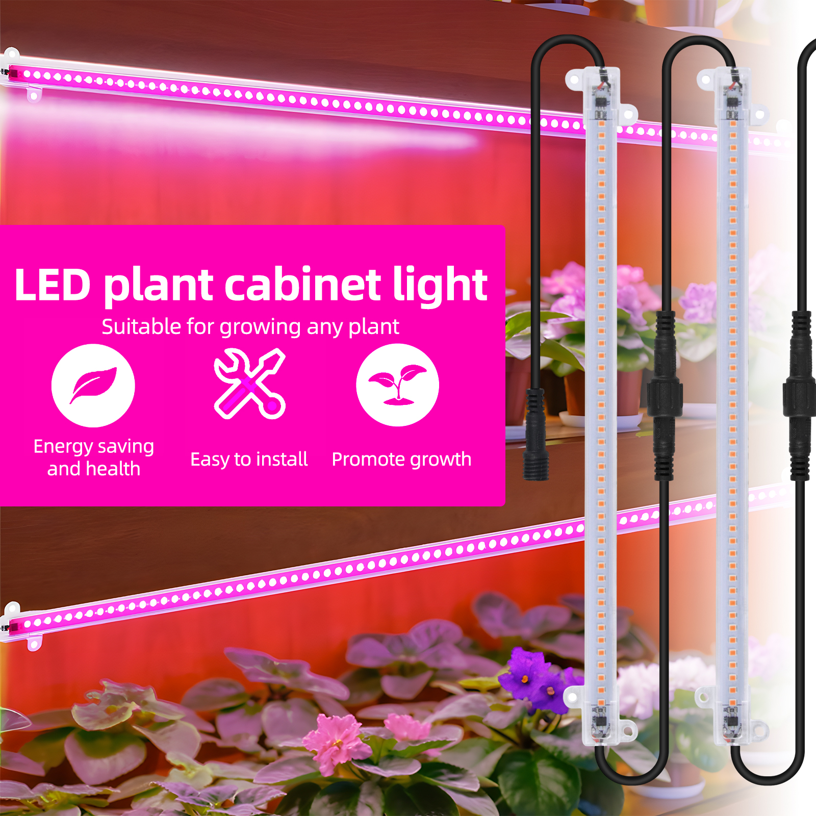Led-pflanzenlampen Für Zimmerpflanzen, 30 Cm (12 Zoll), Vollspektrum, 2,7 W, Sofort Einsatzbereit, Ideal Für Sämlinge, Gemüse, Blumen Und Sukkulenten. 12er-packung.