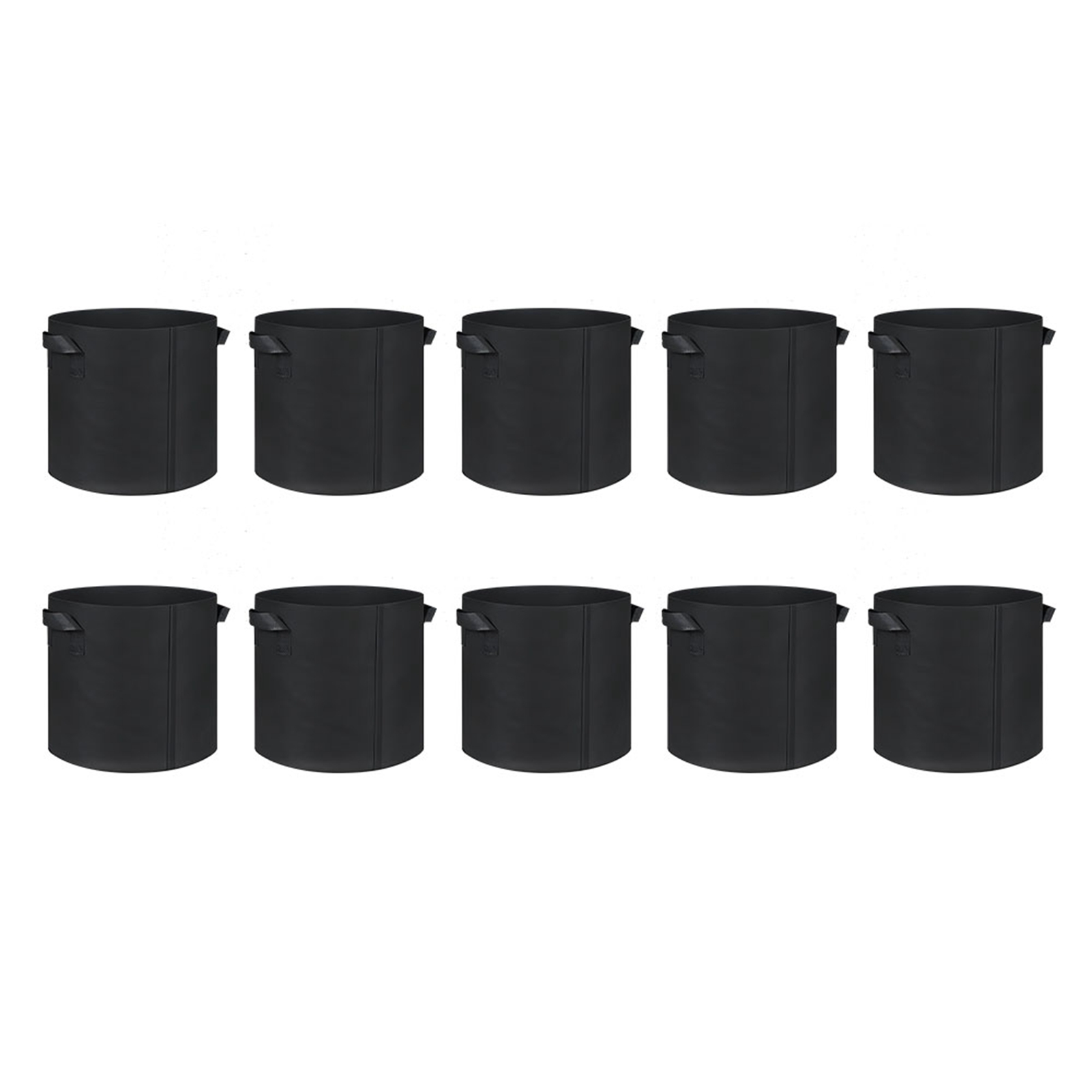 10er-pack Pflanzsäcke À Ca. 19 Liter (5 Gallonen) Aus Atmungsaktivem Vliesstoff, Ideal Für Den Anbau Von Kartoffeln, Pilzen Und Anderen Pflanzen. Zusammenfaltbar Und Mit Tragegriff.