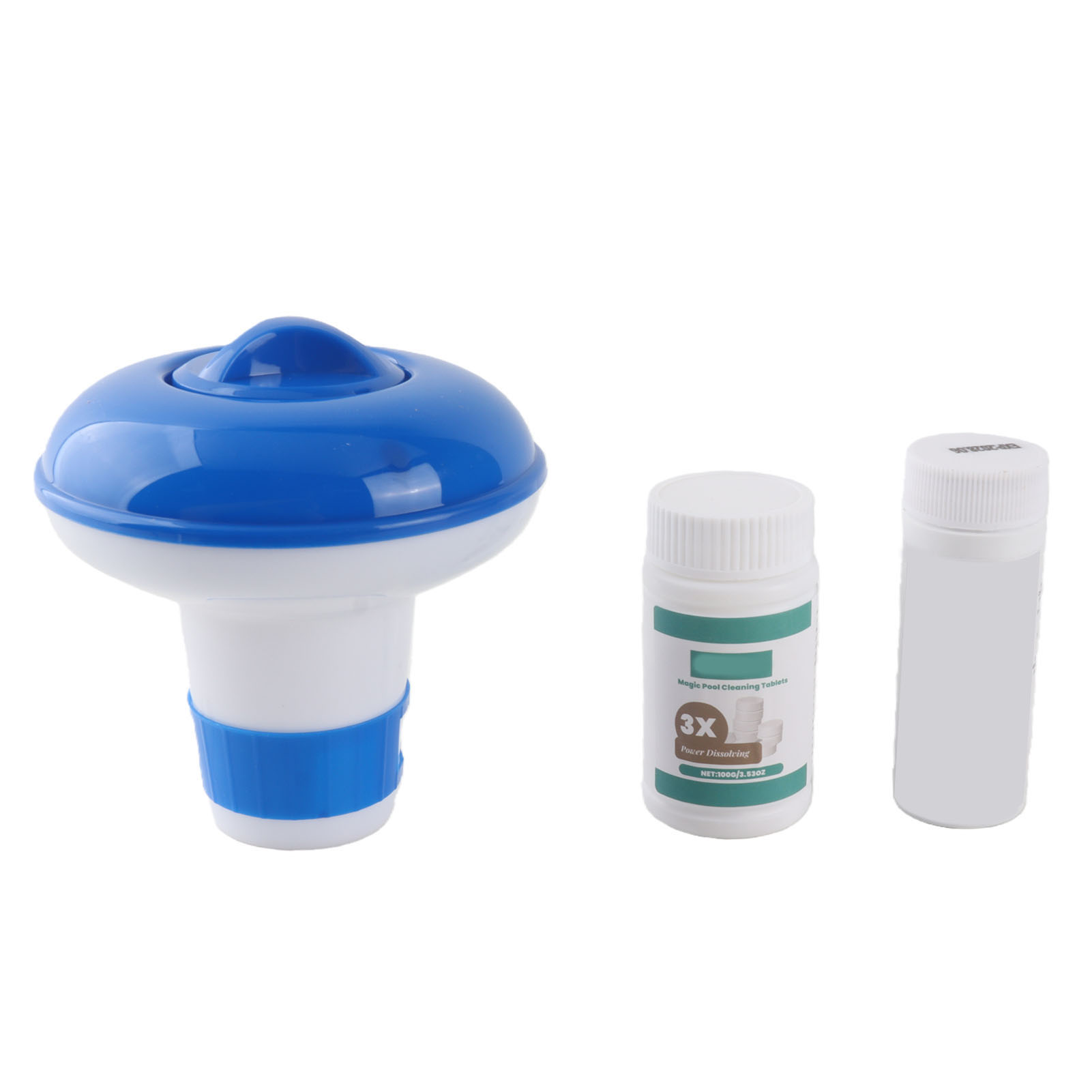 Set Aus Brausetabletten Für Pools, Poolreinigungstabletten Mit Schwimmendem Spender Und Ph-teststreifen