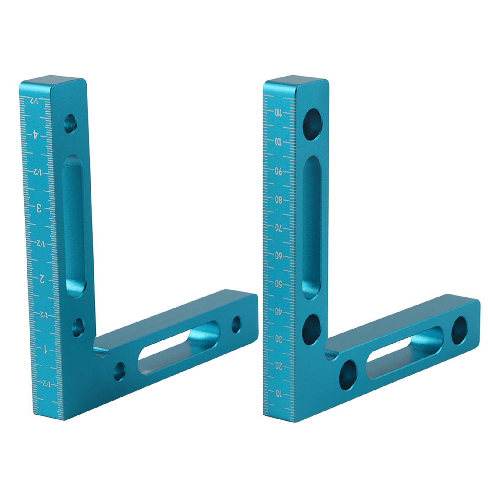 Set Aus 2 90°-winkelklemmen Aus Aluminiumlegierung Für Die Holzbearbeitung, Holzbearbeitungswerkzeug, Blau