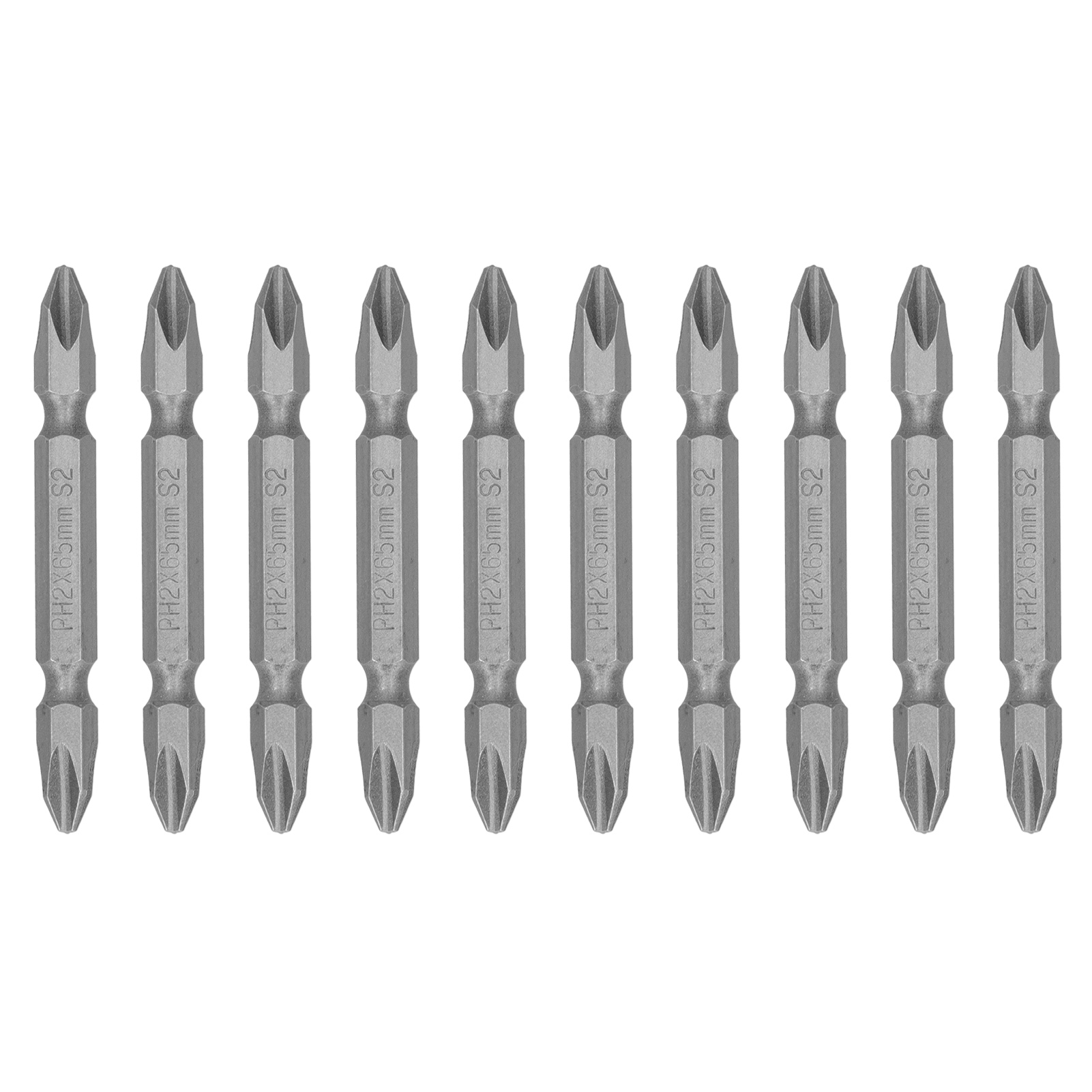 Ph2 65-mm-schraubendreherbits, S2 Doppelseitiger Elektrischer Magnet-kreuzschlitzschraubendreherkopf (sandstrahlen)