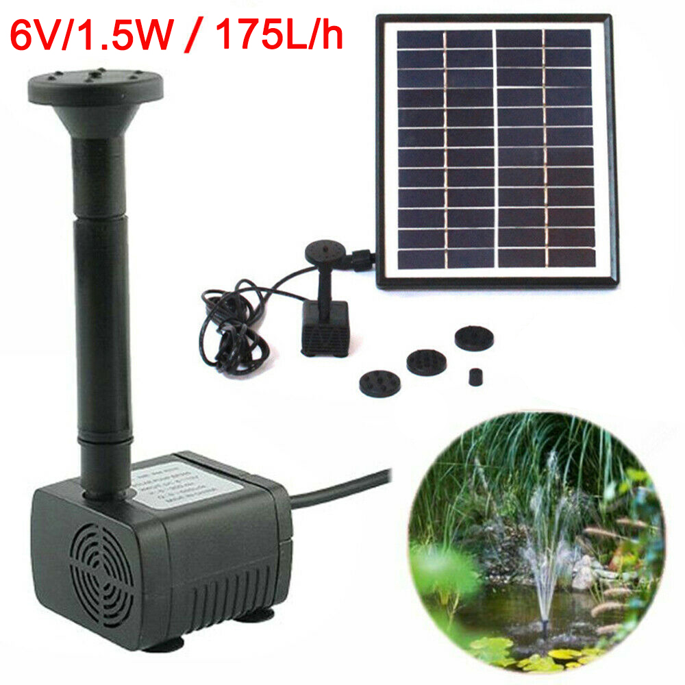 Solar-wasserpumpen-set, Fördermenge 175 L/h, Für Springbrunnen, Vogeltränken, Gärten, Schwimmbäder Oder Aquarien.