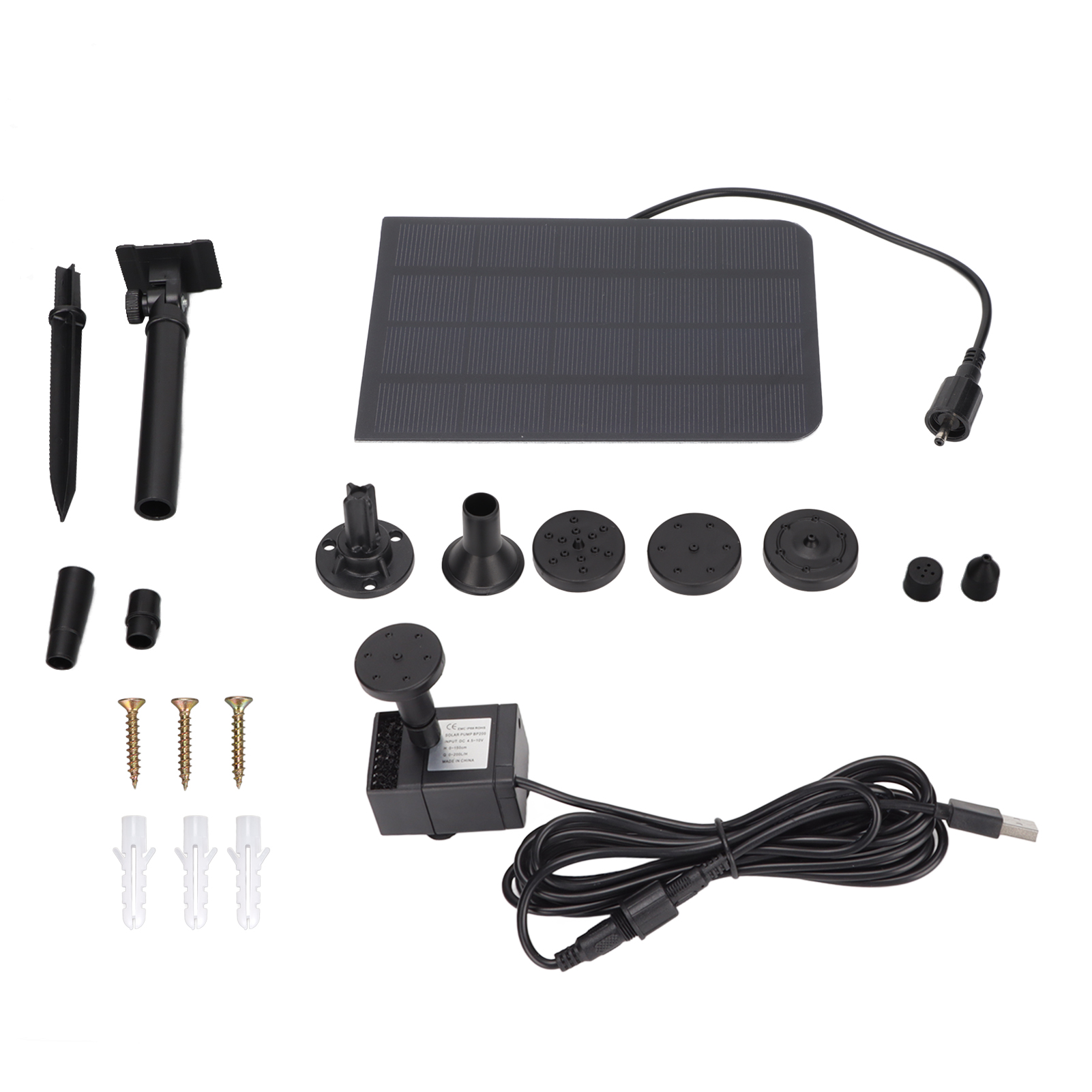 Solarpumpe Für Gartenbrunnen, 200 L/h, Usb-betrieben