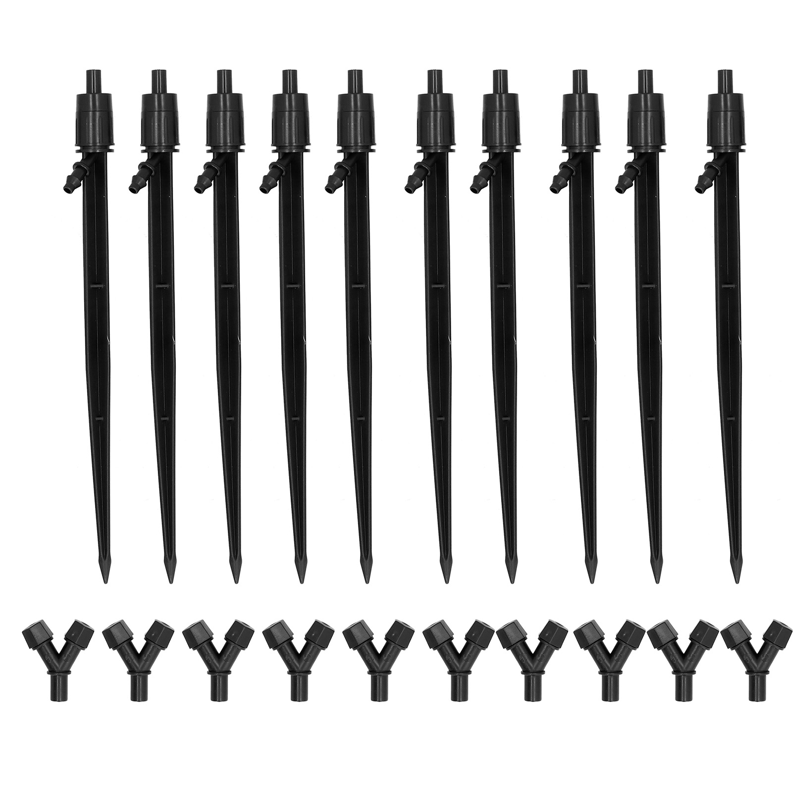 Packung Mit 10 Verstellbaren Y-förmigen Bewässerungstropfern Für Garten Und Rasen.