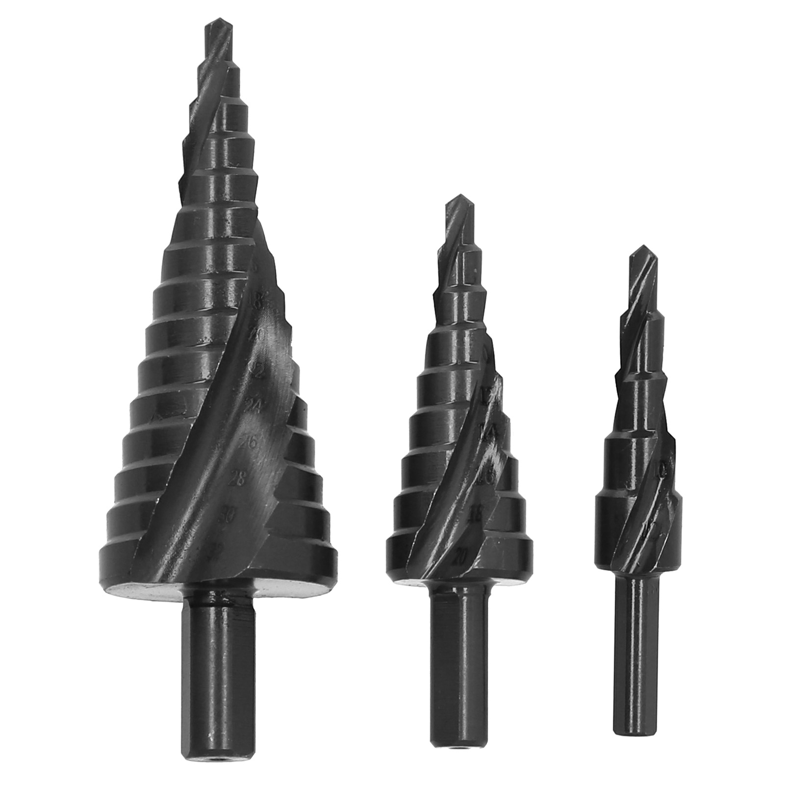 3-teiliges Spiralstufenbohrer-set Für Die Metallbearbeitung, Multifunktional Und Ideal Für Industrie Und Heimwerker.