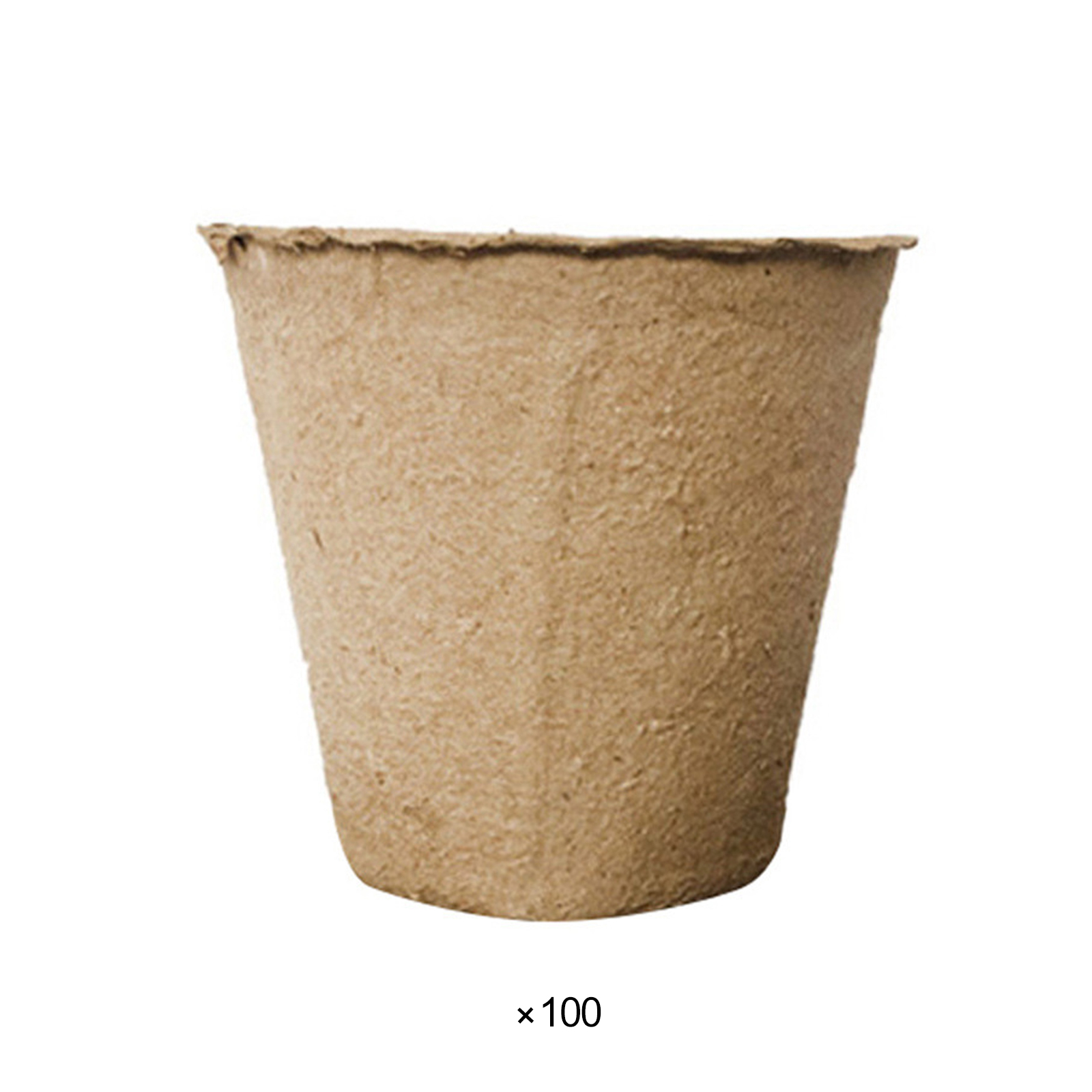 Packung Mit 100 Runden, Biologisch Abbaubaren Torftöpfen Aus Zellstoff, Ideal Für Die Keimung Und Gartenarbeit.