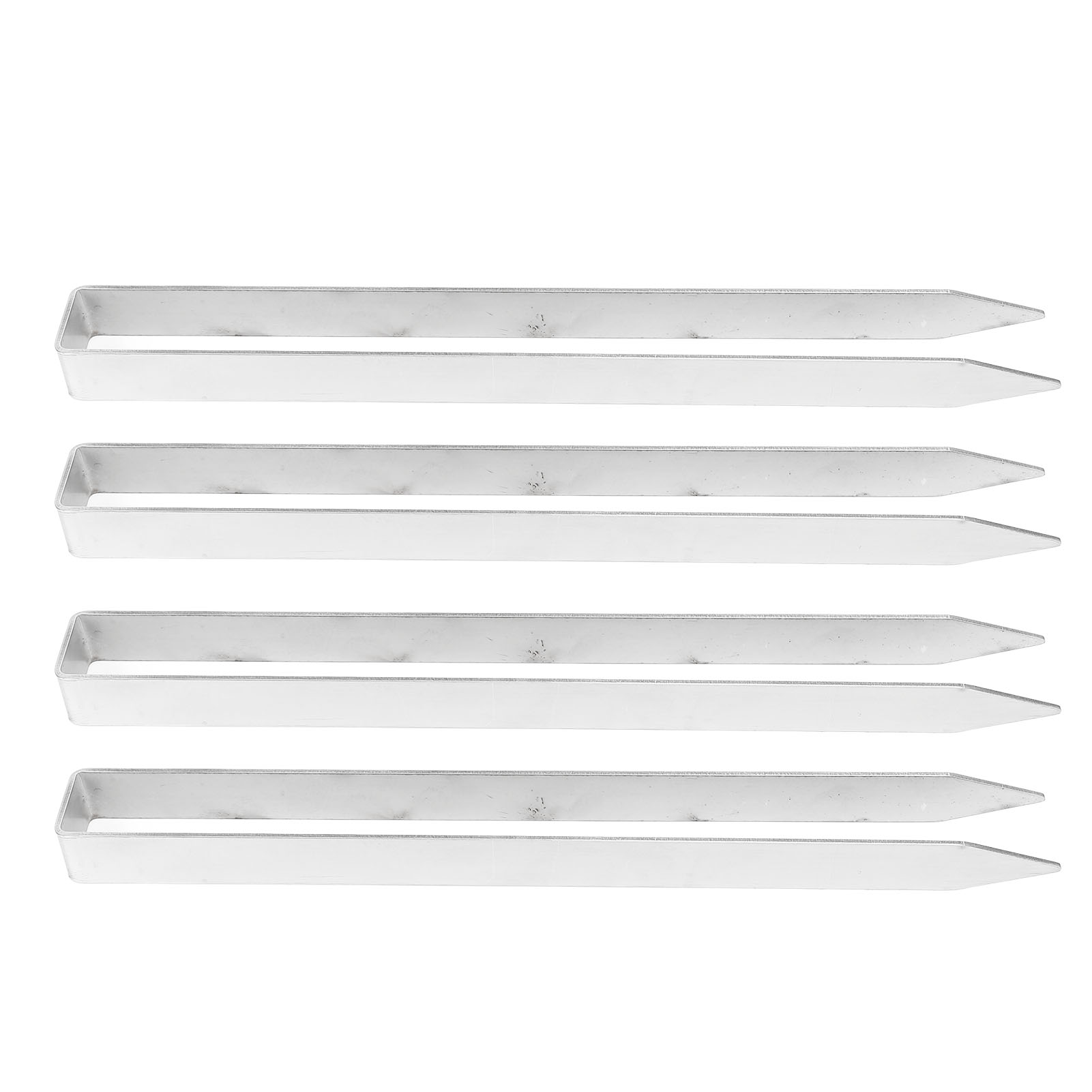 Set Mit 4 Robusten U-förmigen Bodenankern Aus Edelstahl Für Unkrautvlies, Bewässerungsrohre Und Zäune.