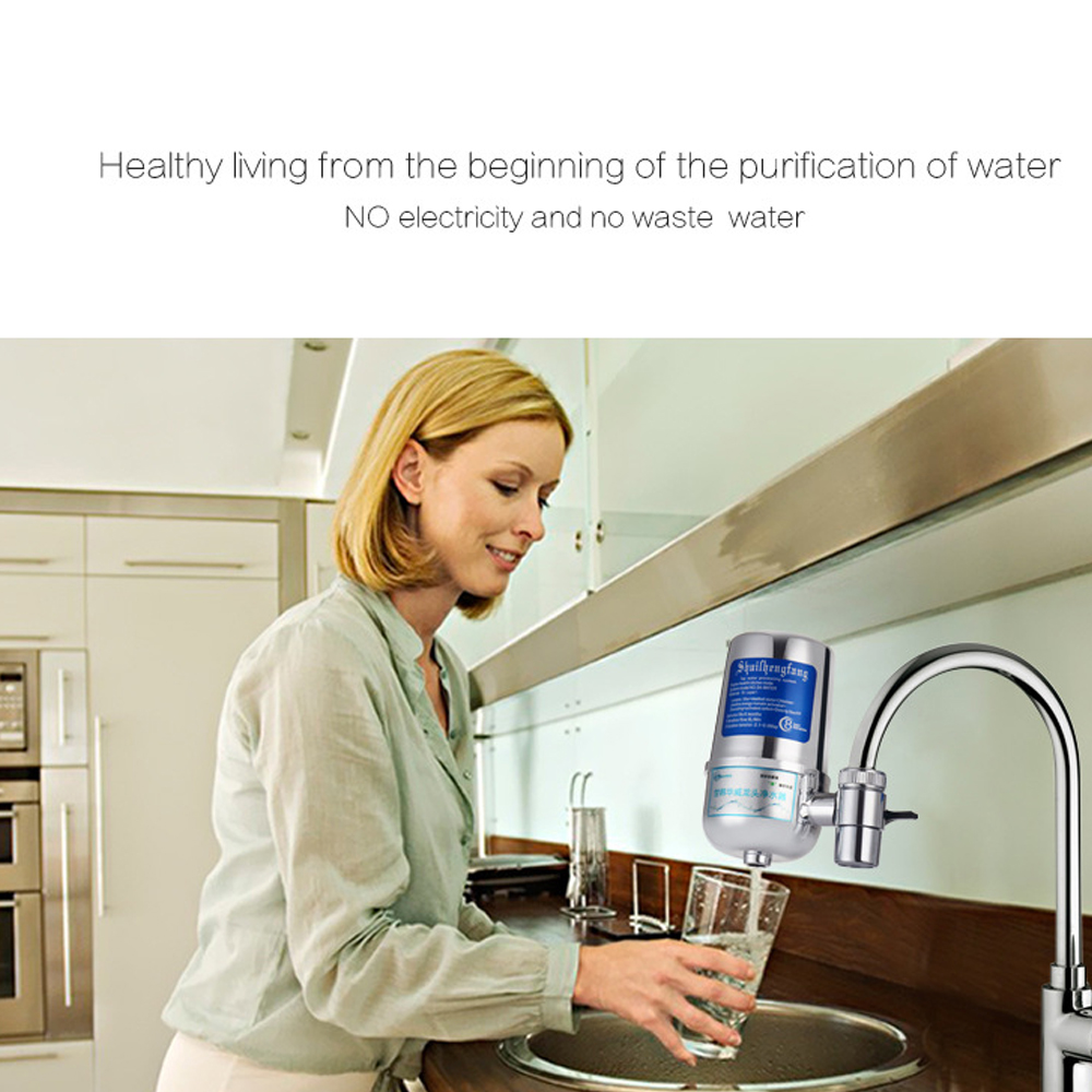 Energieeffizienter Keramikfilter-wasserreiniger Für Den Haushalt Zur Entfernung Von Schadstoffen Und Reinigung Von Küchenwasser. Einfache Installation Am Wasserhahn.