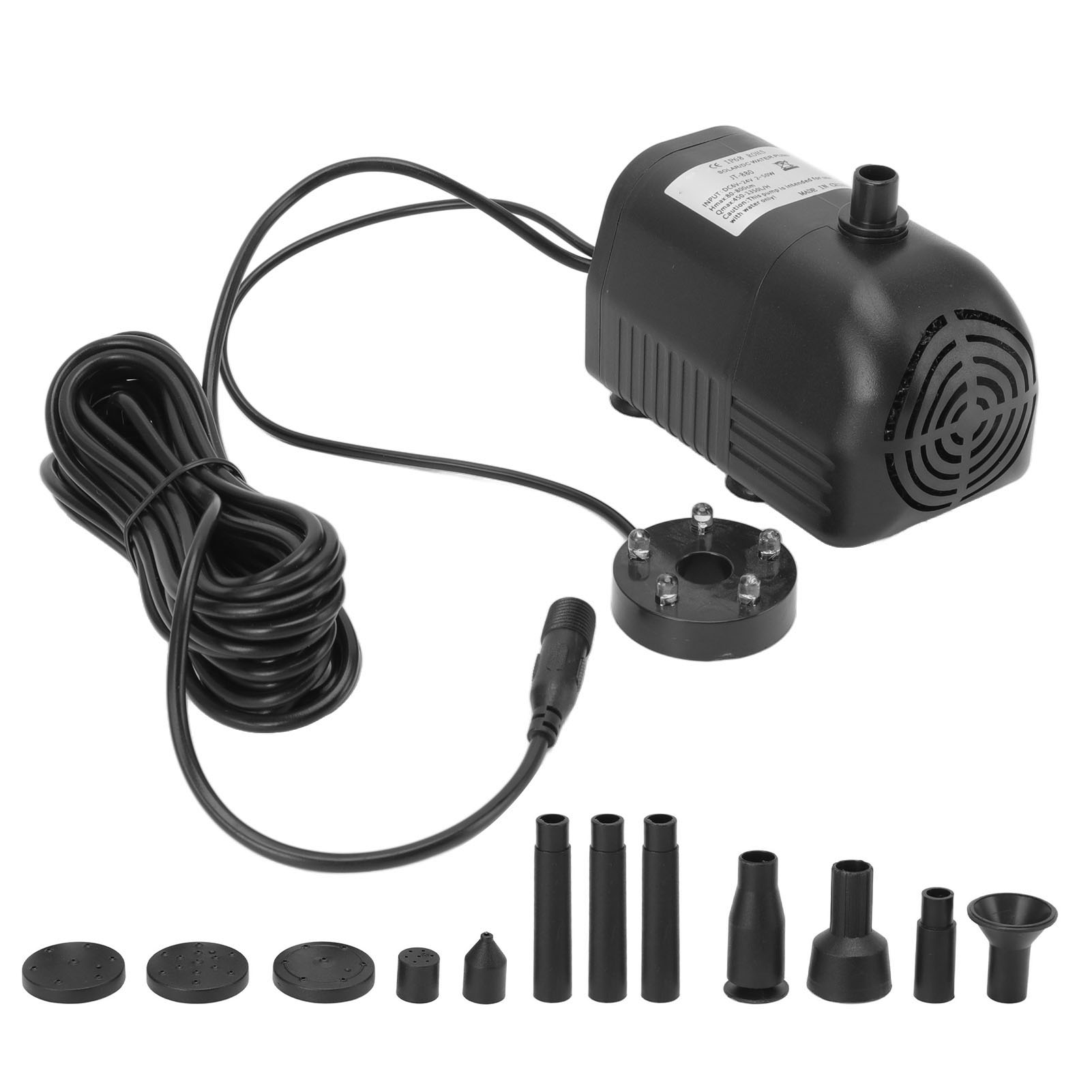 Abs-tauchpumpe Mit Solarantrieb, Bürstenloser Zierbrunnen Mit Beleuchtung Für Den Garten, 6 V Dc – 24 V Dc