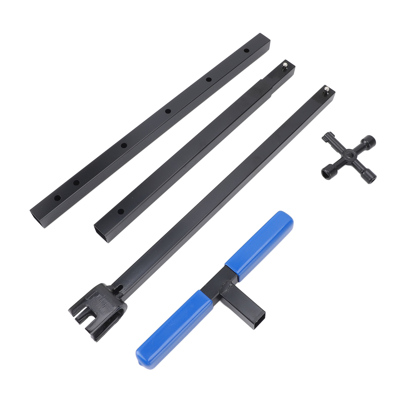 Klappbarer Wasserzählerschlüssel Aus Stahl Mit T-griff, Multifunktionales Absperrwerkzeug Für Reparaturen, Blau
