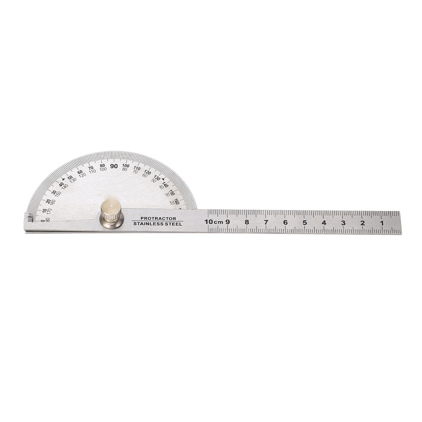 Tragbarer Winkelmesser Aus Edelstahl, Einstellbar Von 0 Bis 180 Grad, Mit 10 Cm Lineal Für Holzarbeiten.