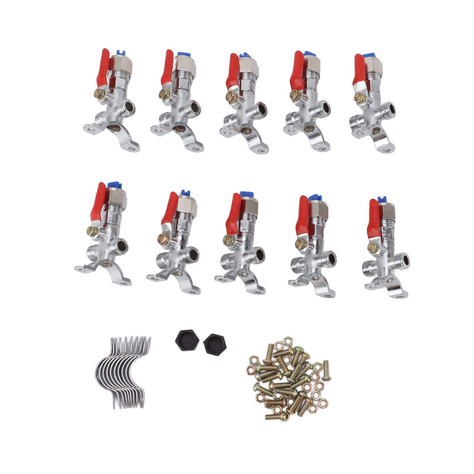 Set Mit 10 Zerstäubungsdüsen Aus Zinklegierung Zur Bewässerung Von Landwirtschaftlichen Pflanzen, Traktoren Und Rasenflächen.