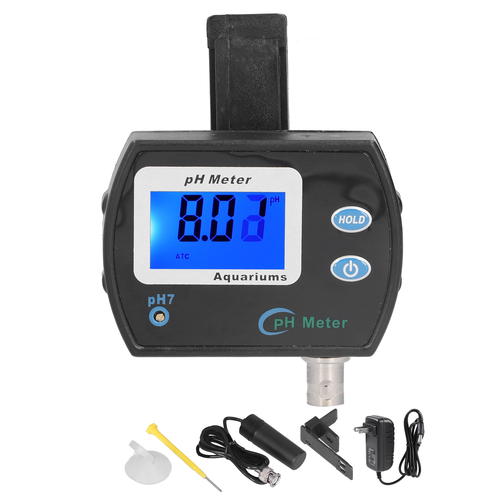 Digitales Ph-meter Ph-900 Mit Lcd-display Und Austauschbarer Elektrodensonde, Hohe Genauigkeit Für Die Wasserqualitätskontrolle, 220-v-stecker (uk-stecker)