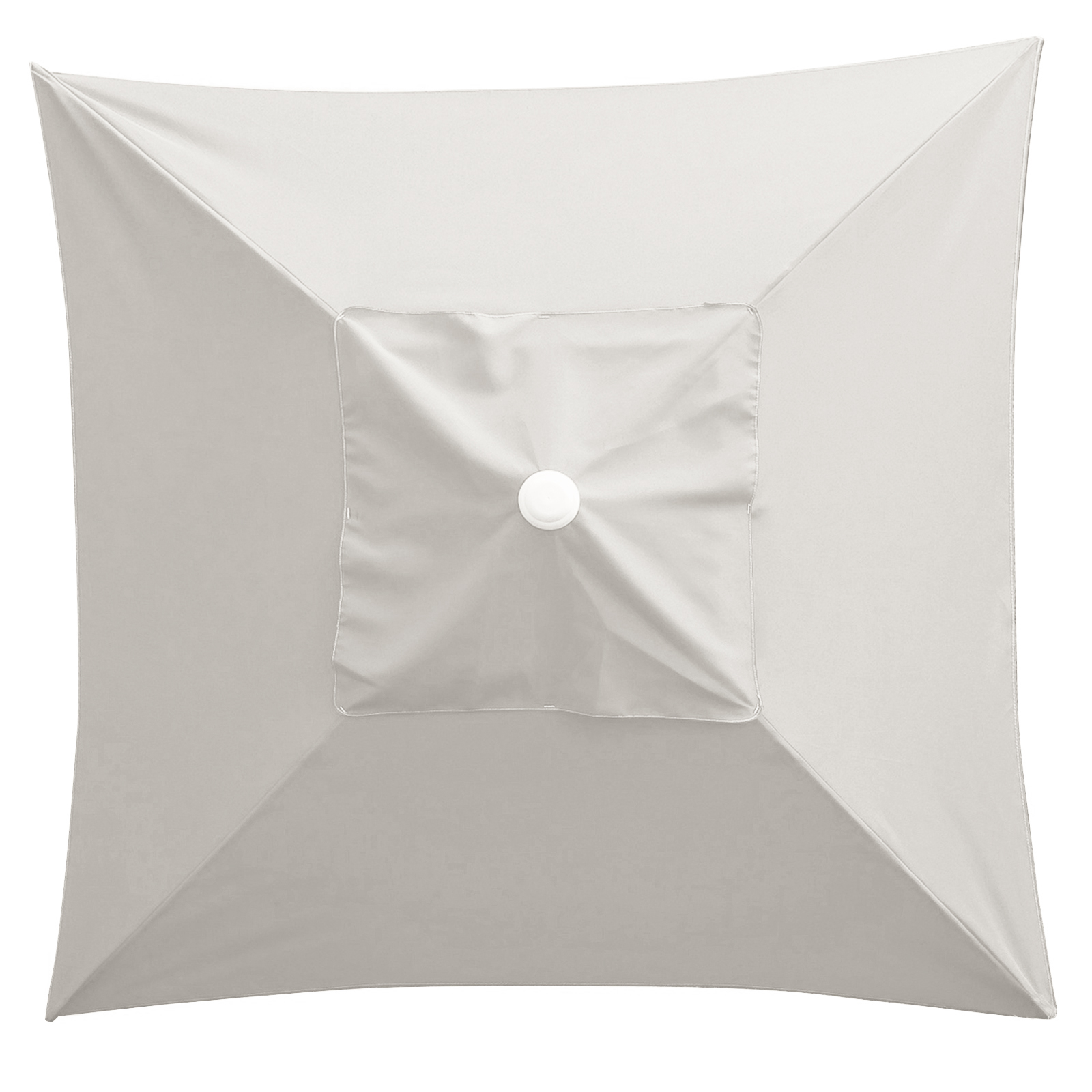 Wasserdichter Ersatzbezug Für Einen 2 X 2 M (6,6 X 6,6 Ft) Großen Quadratischen Sonnenschirm Mit 4 Streben, Beige Farbe.