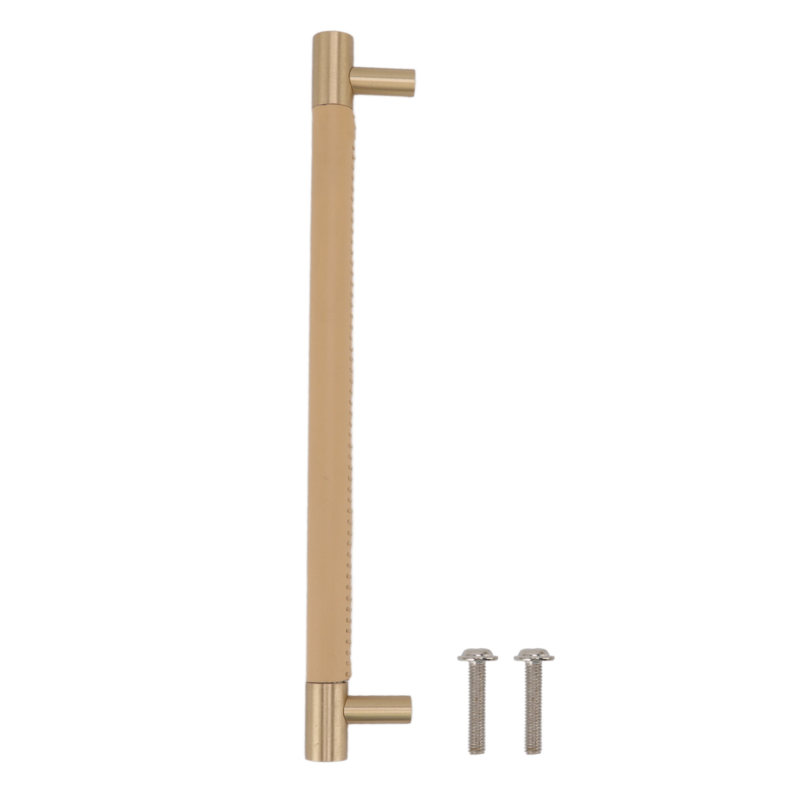 Schranktürgriff, 224 Mm Lochabstand, Leder, Messing, Leicht, Luxuriöser Stangengriff Für Kleiderschrankschubladen, Beige