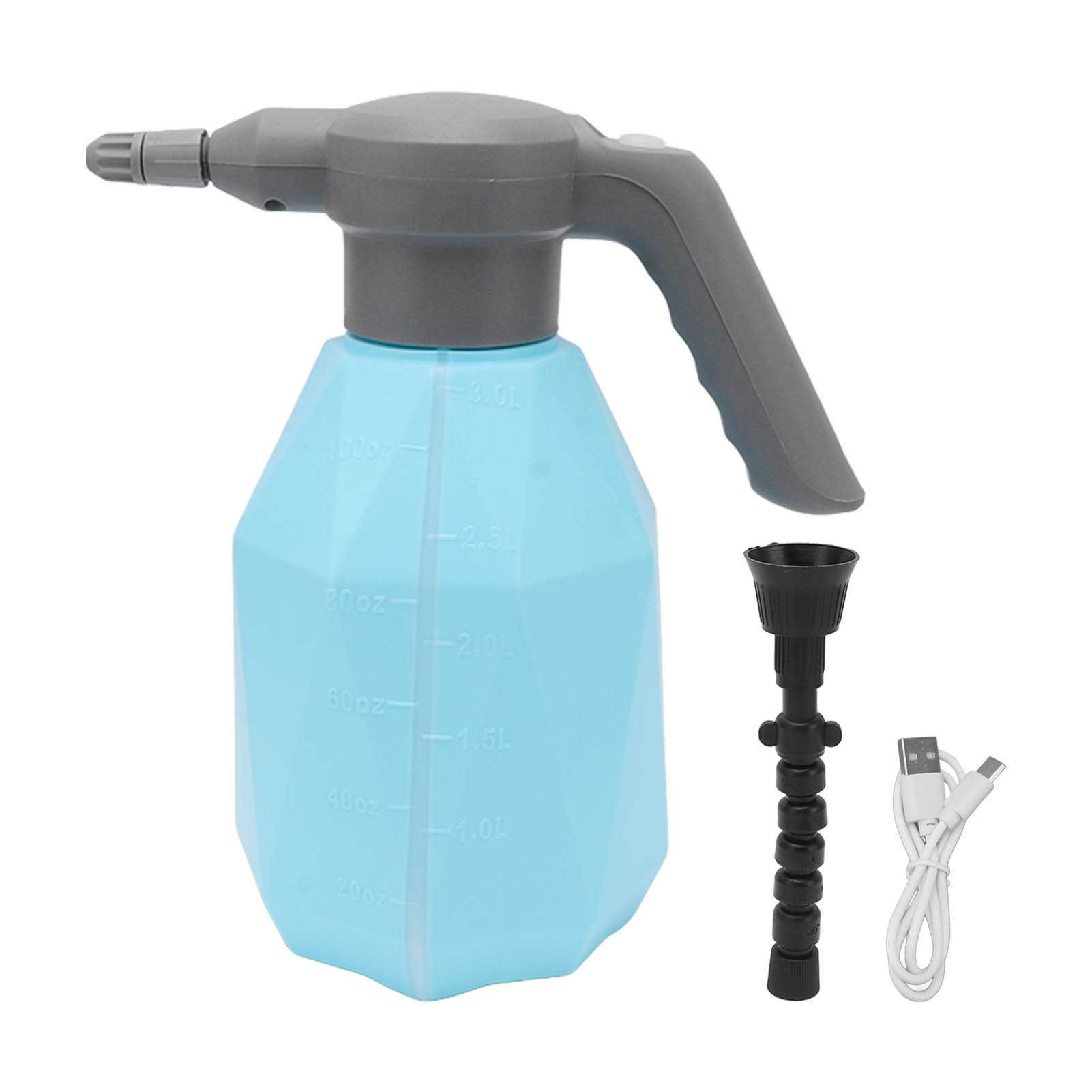 Elektrischer Sprüher Für Zimmer- Und Gartenpflanzen, 3 L, Automatische Bewässerungsanlage, Akku, Blau, 360° Drehbare Düse
