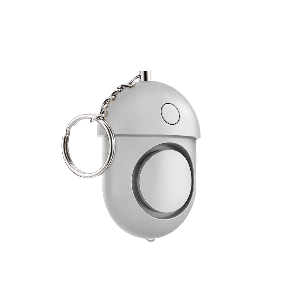 Personenalarm (125–130 Db), Sicherer Ton, Notfall-selbstverteidigungsalarm, Schlüsselanhänger Mit Led-taschenlampe, Für Frauen, Mädchen, Kinder, Senioren Und Abenteurer, Silber, 1 Stück