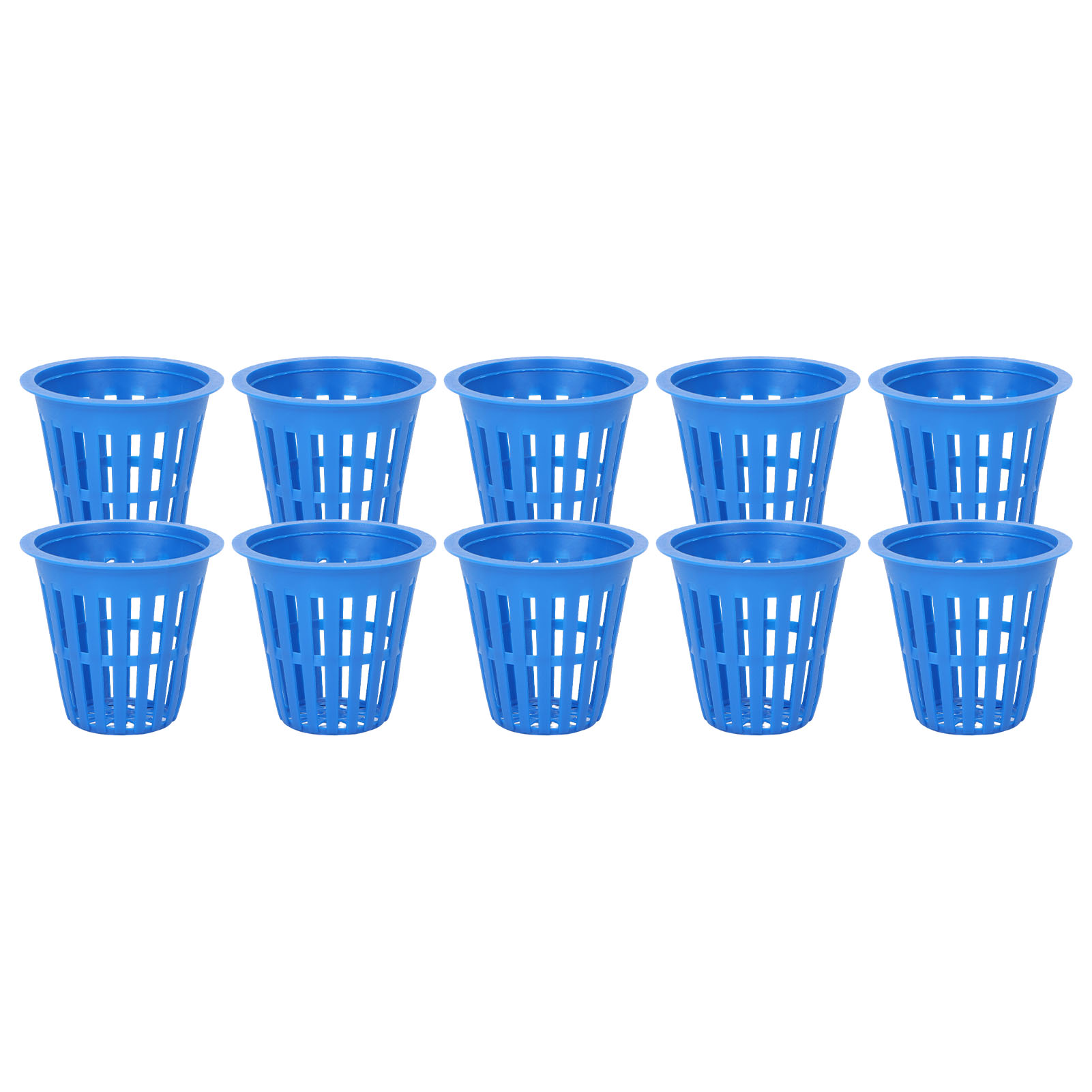 Set Mit 10 Hydrokultur-pflanzkörben Aus Kunststoffgewebe Für Balkon Und Garten (blau).