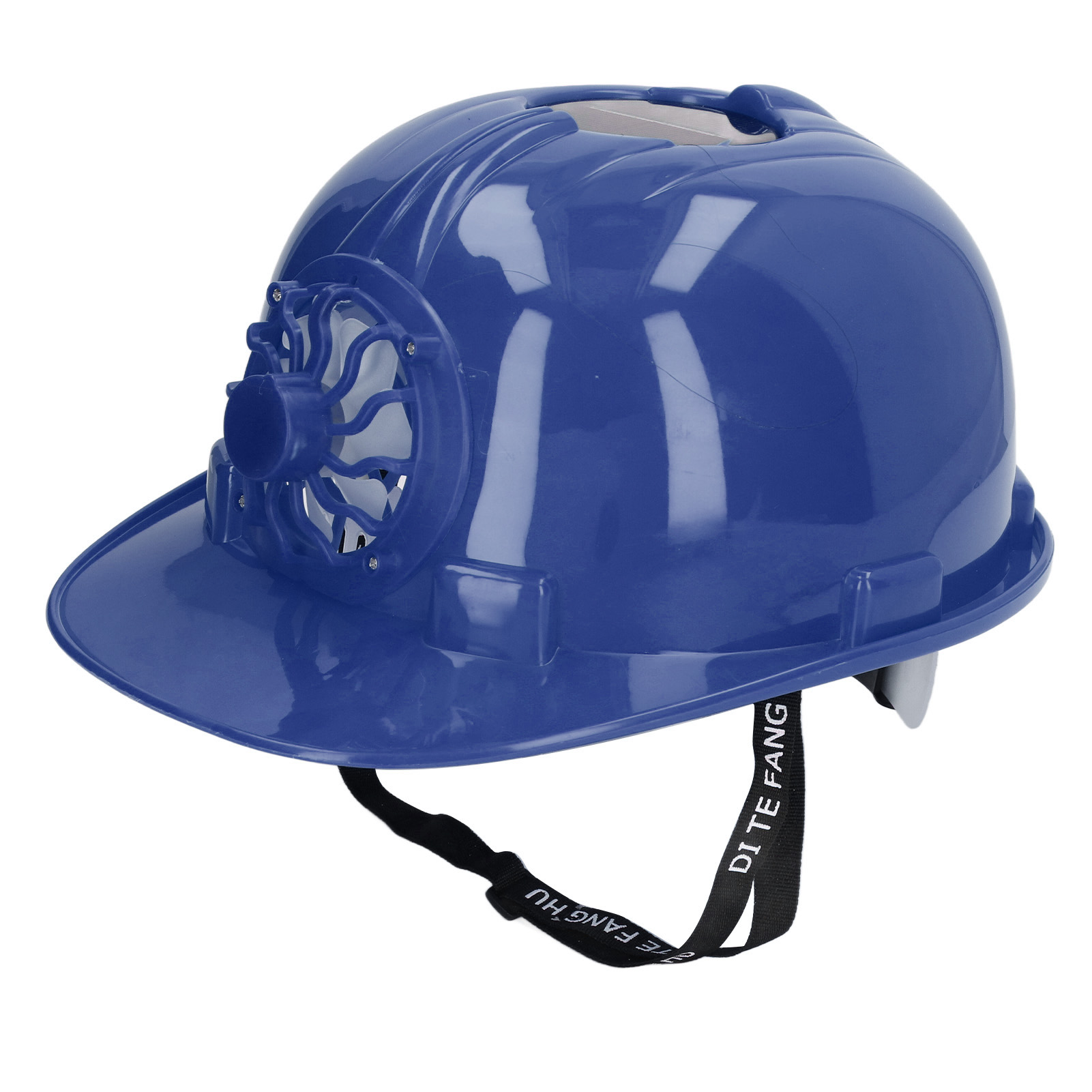 Bauhelm Mit Integriertem Solarlüfter, Belüfteter Kunststoff-schutzhelm, Atmungsaktive Hartschalenkappe Mit Herausnehmbarem Futter Für Sommerliche Arbeiten Im Freien Auf Baustellen, Dunkelblau