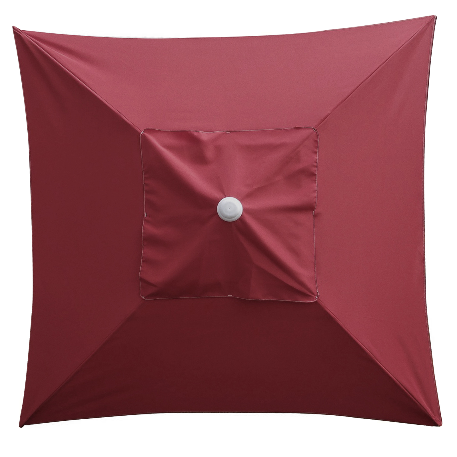 Wasserdichter Ersatzschirm Für Einen 2 X 2 M (6,6 X 6,6 Ft) Großen Quadratischen Terrassen-sonnenschirm Mit 4 Streben, Bordeauxrote Farbe.