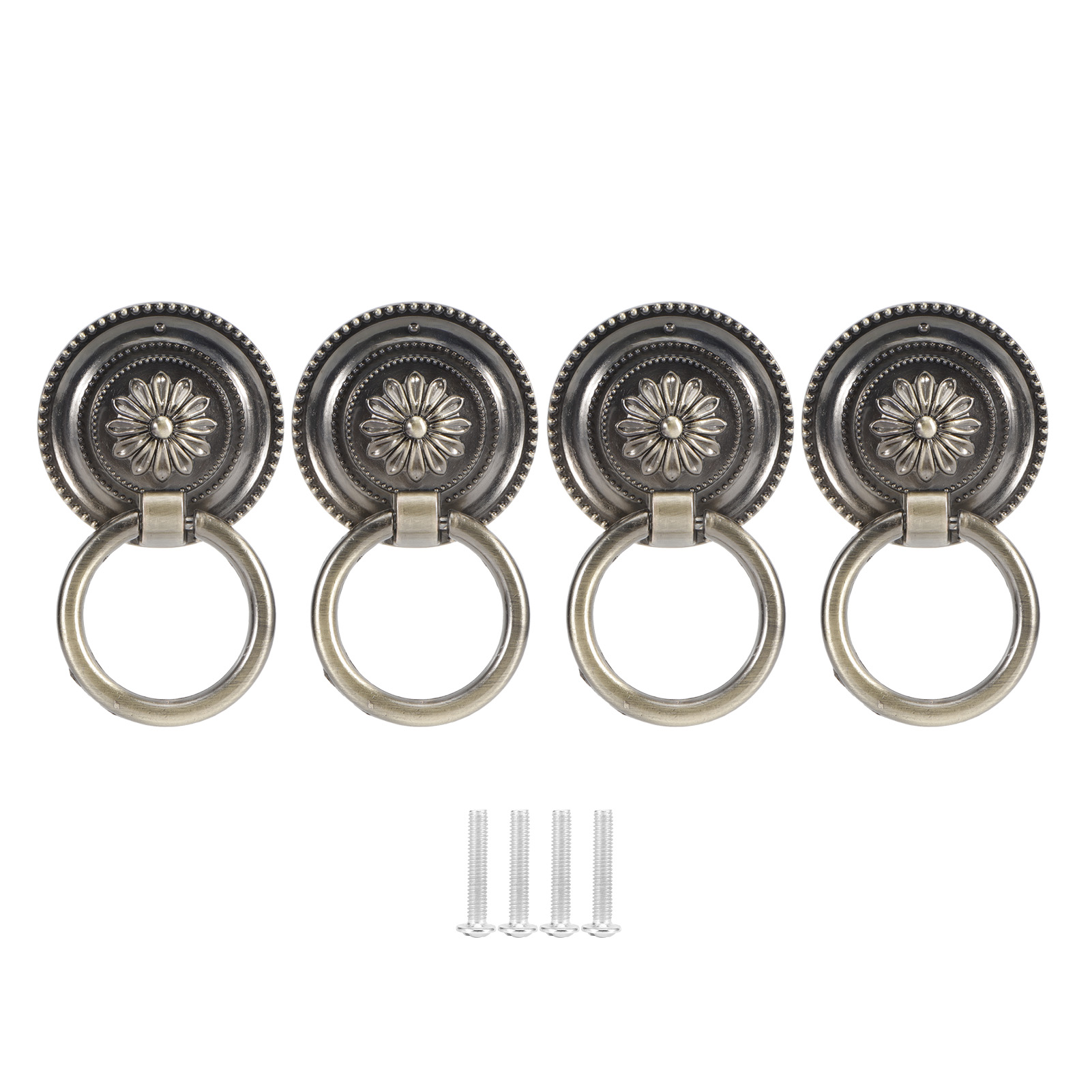 Set Aus 4 Antiken Türgriffen Aus Zinklegierung Für Schubladen, Schränke Und Regale, Bronze-finish.