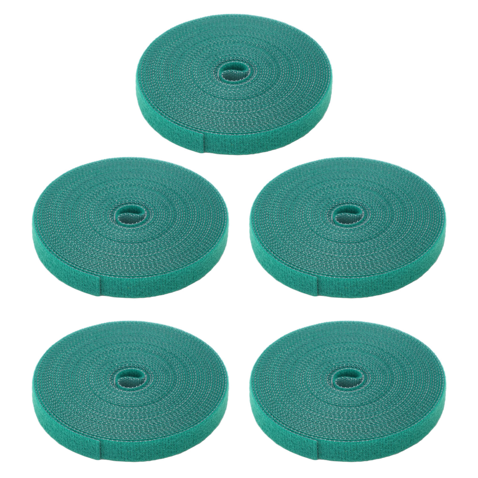 5 Rollen Wiederverwendbare, Bruchfeste Und Selbstklebende Pflanzenbinder Aus Dunkelgrünem Nylon Zum Stützen Und Begradigen Von Bäumen Und Pflanzen.