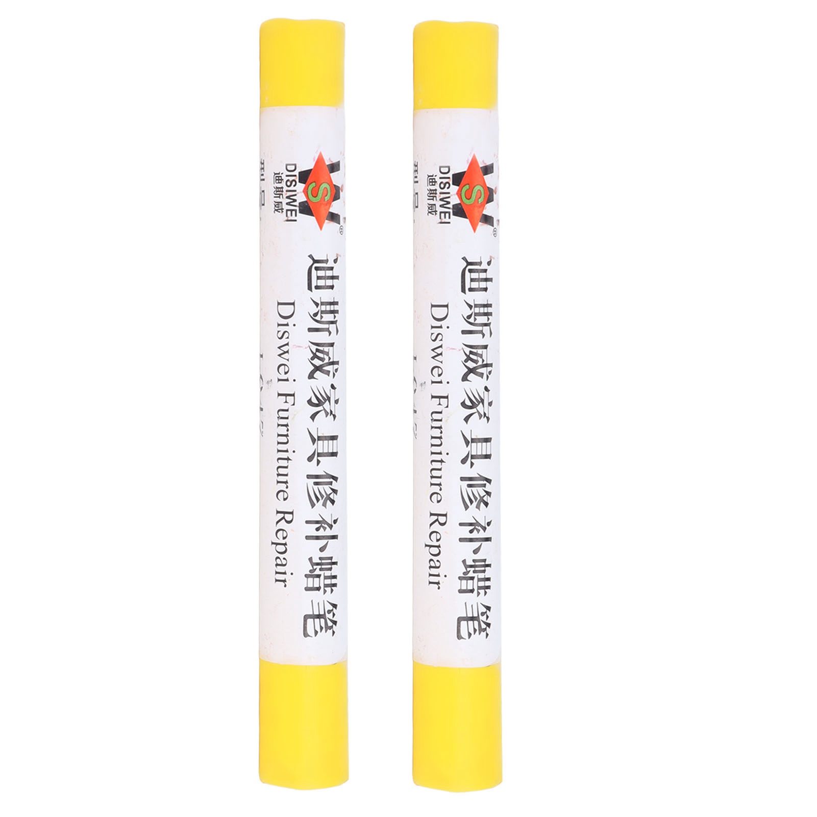 Set Mit 2 Farbstiften Für Möbel Und Fußböden, Zum Ausbessern Von Kratzern Und Reparieren Von Holzwerkstoffen. Farbe: Gelb.