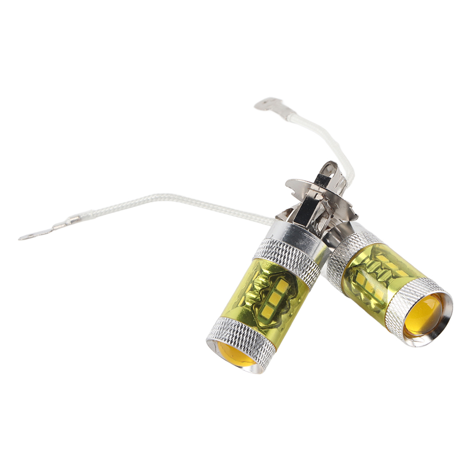 1 Paar Gelbe 12-24v 80w H3 16smd Led-lampen Für Nebelscheinwerfer