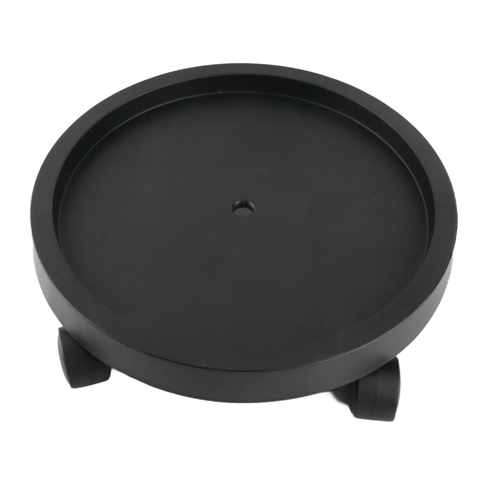 Pflanzenständer Mit Rollen, 4 Rollen, Aus Dickem Kunststoff, Abnehmbare Ablage Für Blumentöpfe, Ideal Für Haus, Garten, Innen- Und Außenbereich, Innendurchmesser 34 Cm, Schwarz.