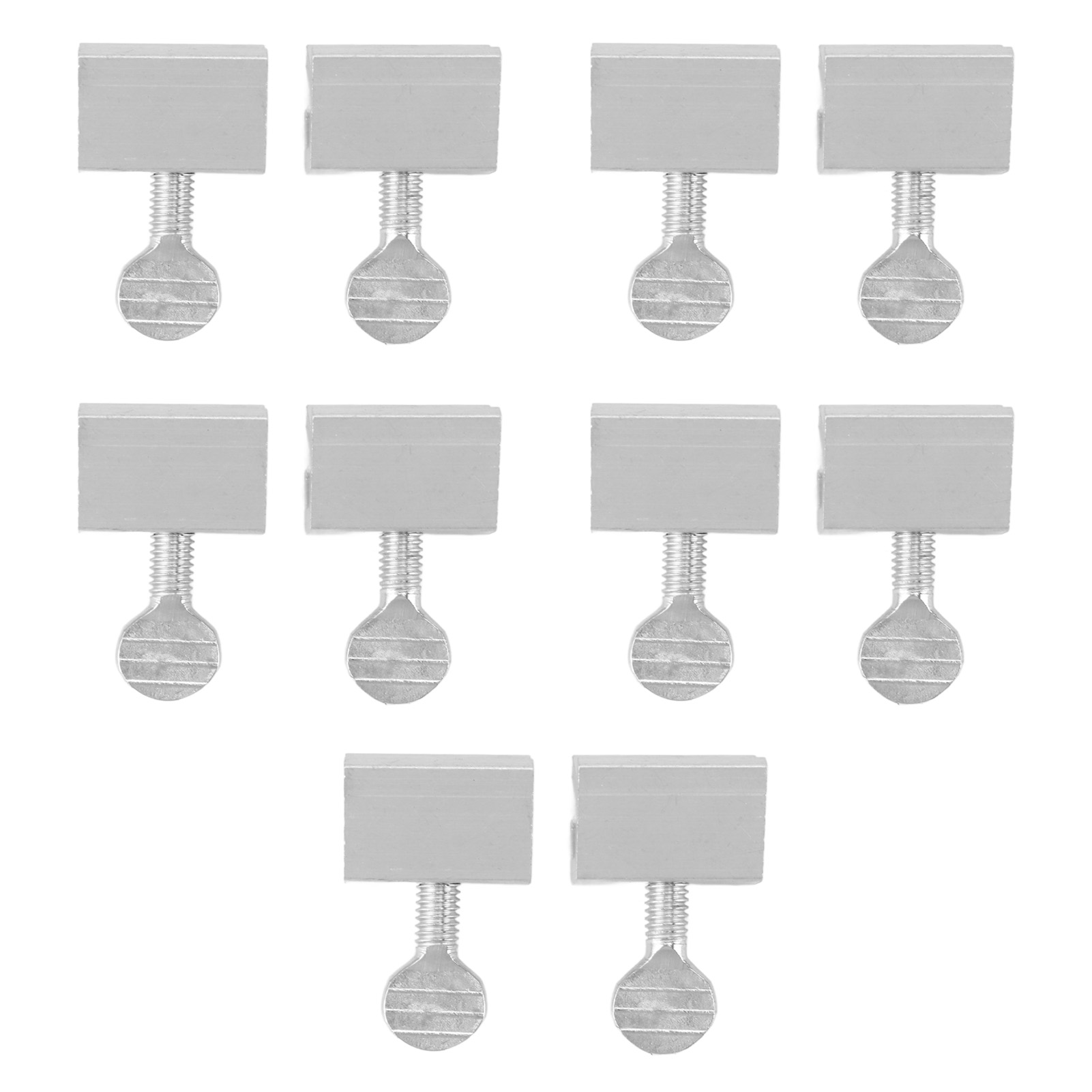Set Mit 10 Sicherheitsverriegelungen Für Schiebefenster, Türstopper, Sicherheitsschlösser, Bohrfreie Montage, Geschwindigkeitsbegrenzer, Silberner Runder Griff