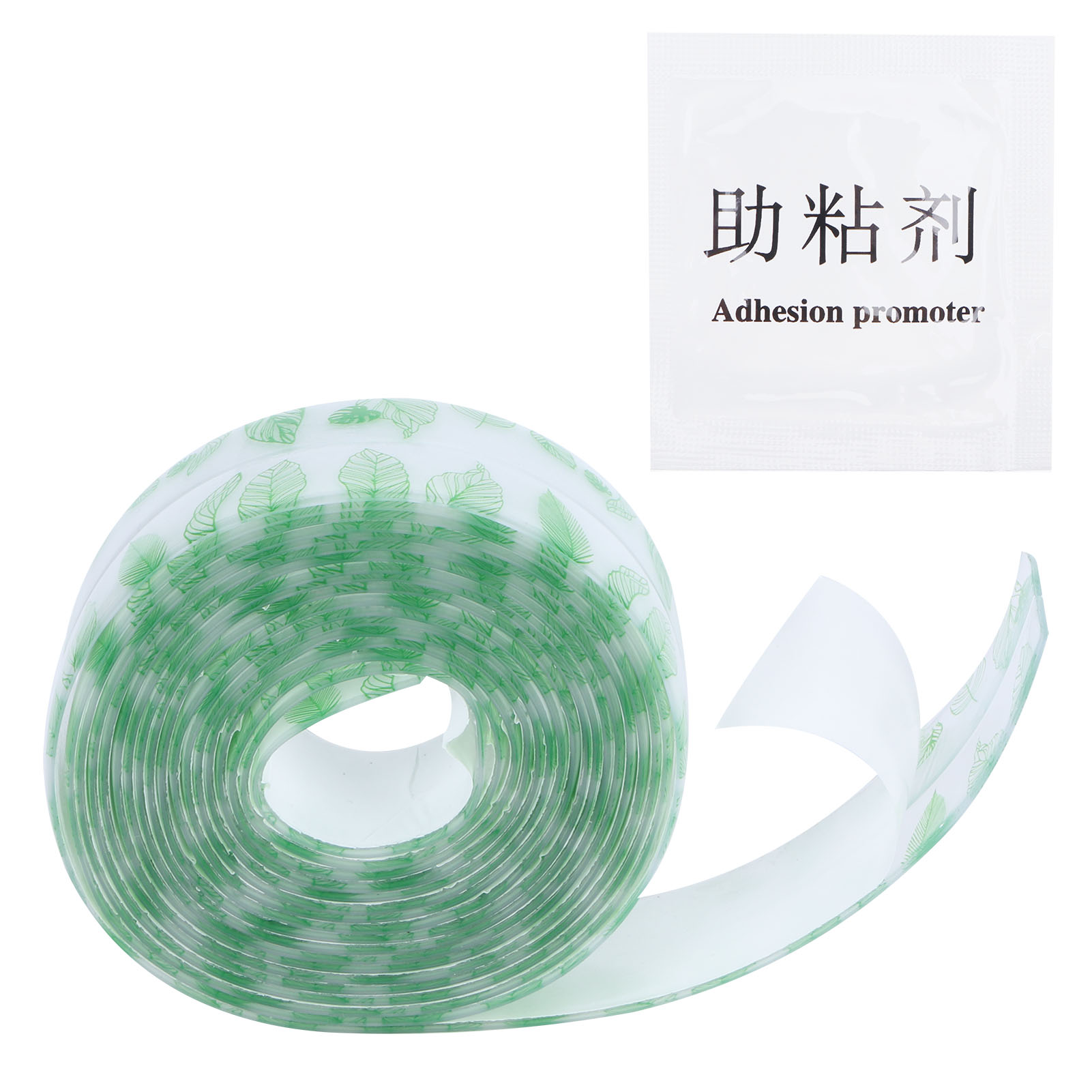 Wasserdichtes Klebeband Für Wandfugen, Ideal Für Bad Und Küche, 3,2 M (grünes Blattmuster).
