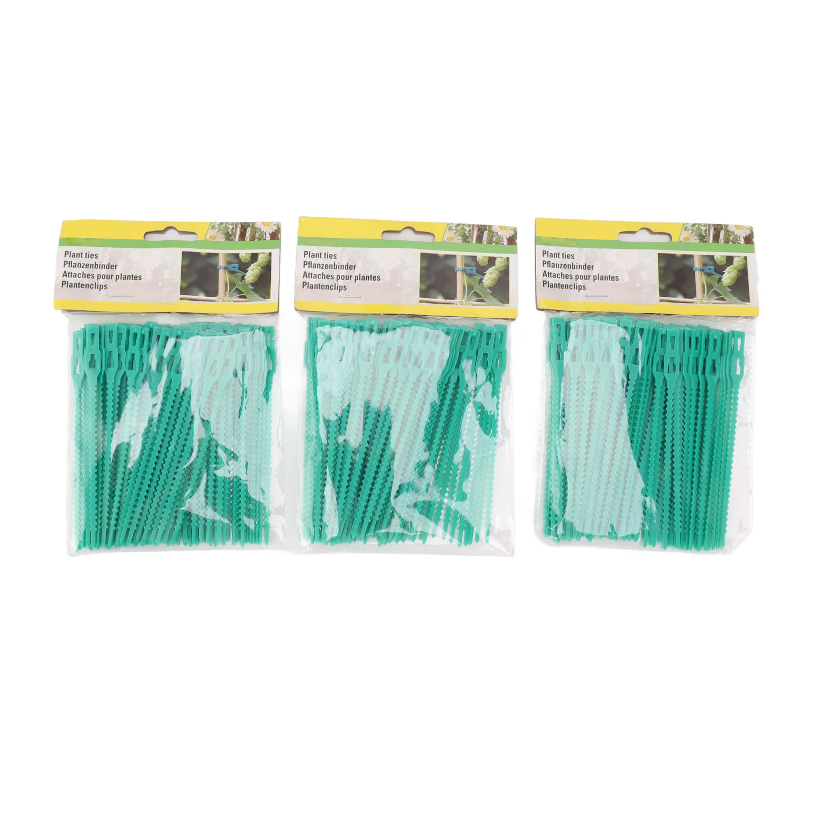 Packung Mit 300 Grünen, Flexiblen, Wiederverwendbaren Gartenbindern Mit Reißverschluss, 13 Cm Lang, Für Kletterpflanzen.