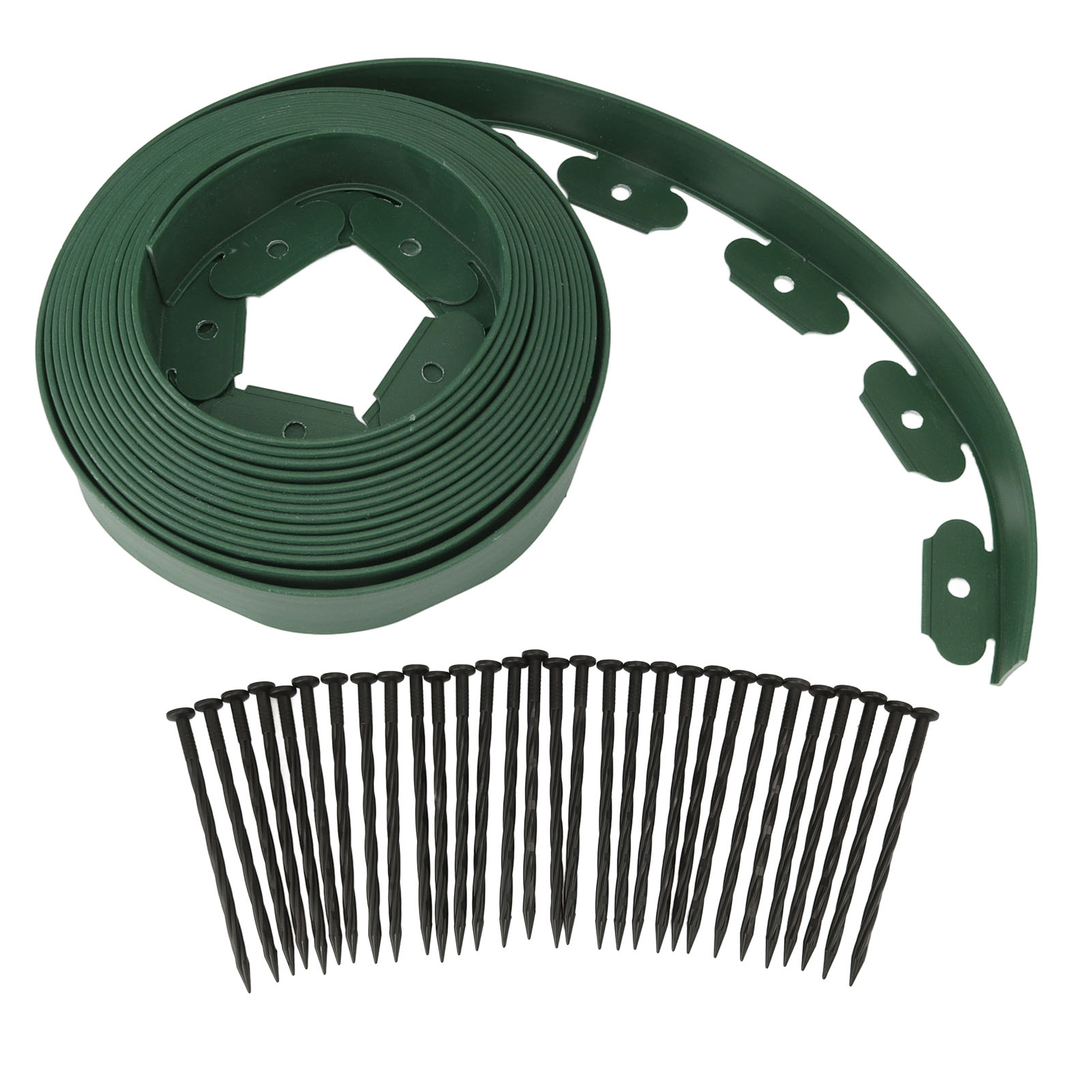 L-förmiges Pe-gartenrand-set, Leicht Zu Formen, Kein Ausgraben Erforderlich, Für Die Gartengestaltung, Grün, 5 X 5 X 1000 Cm / 2 X 2 X 393,7 Zoll