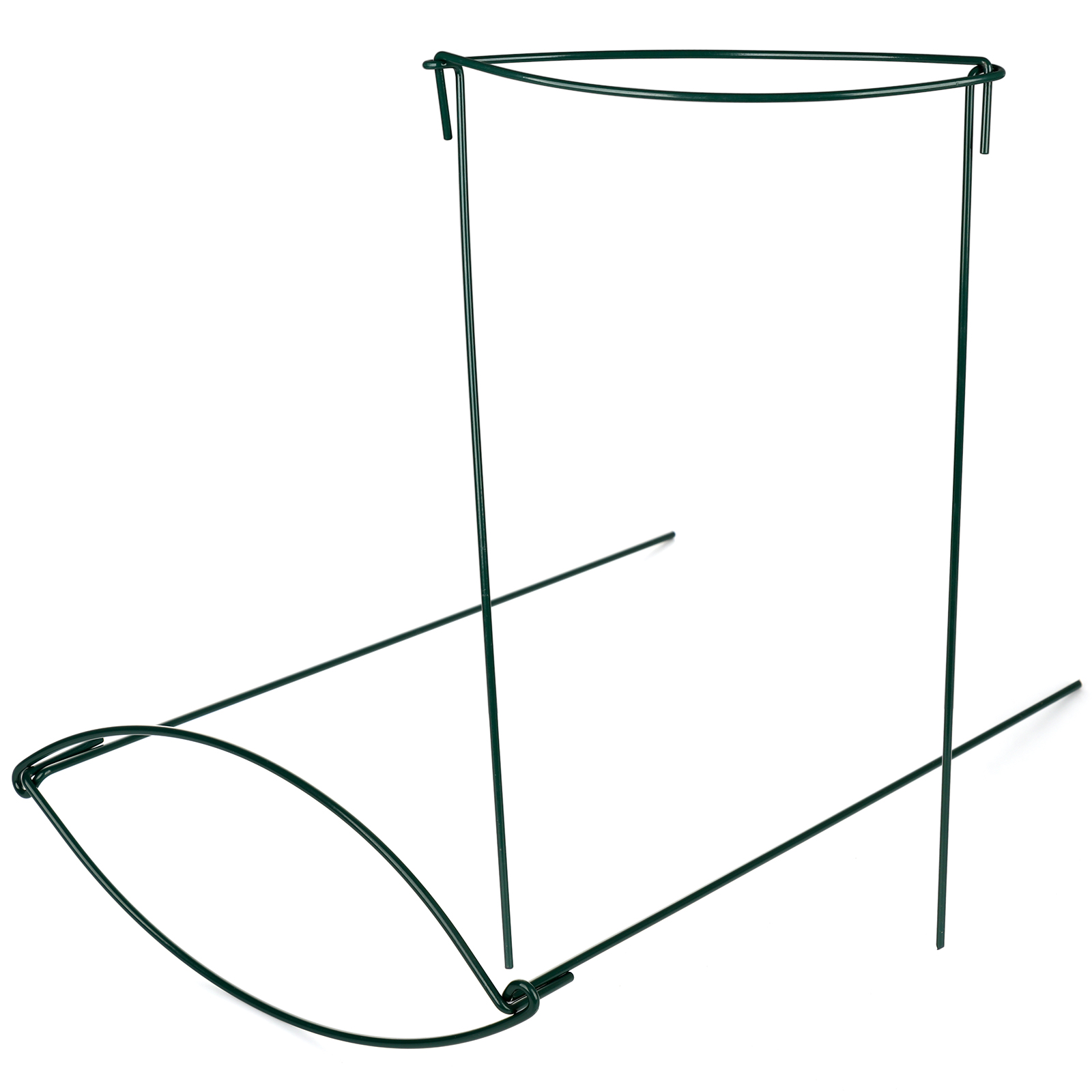 55 Cm Gebogene, Multifunktionale Gartenstütze Aus Metall Für Gemüse Und Blumen (grün).