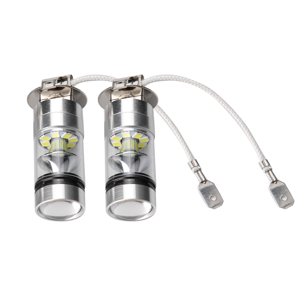 2er-pack H3 6000k 100w 20-smd Hochleistungs-led-lampen Für Nebelscheinwerfer, Tagfahrlicht Und Fernlicht (drl) Hid