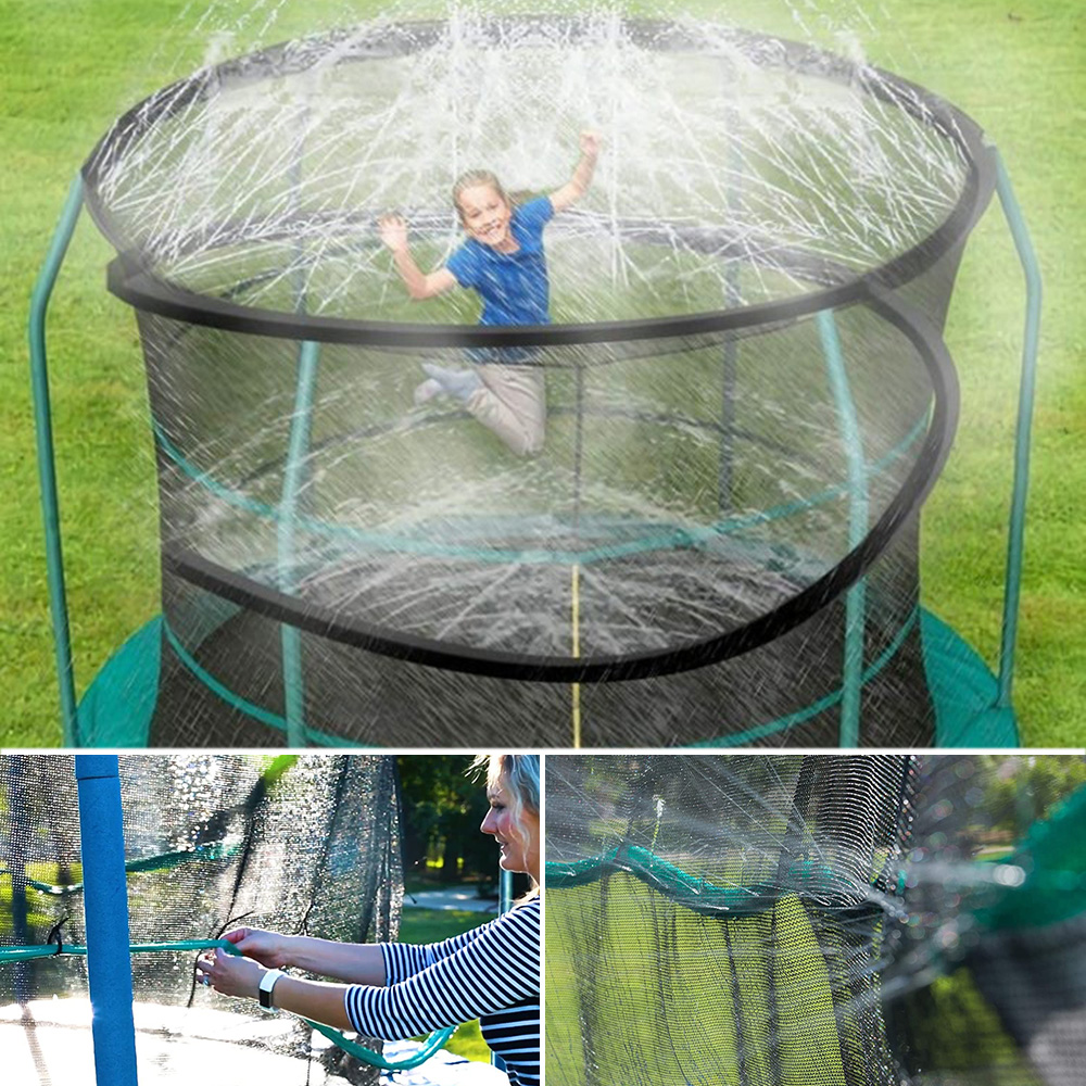 12-meter-trampolin-sprinkler – Robuster Schlauch – Lustige Wasserspiele Für Kinder Im Freien – Wasserparkspielzeug