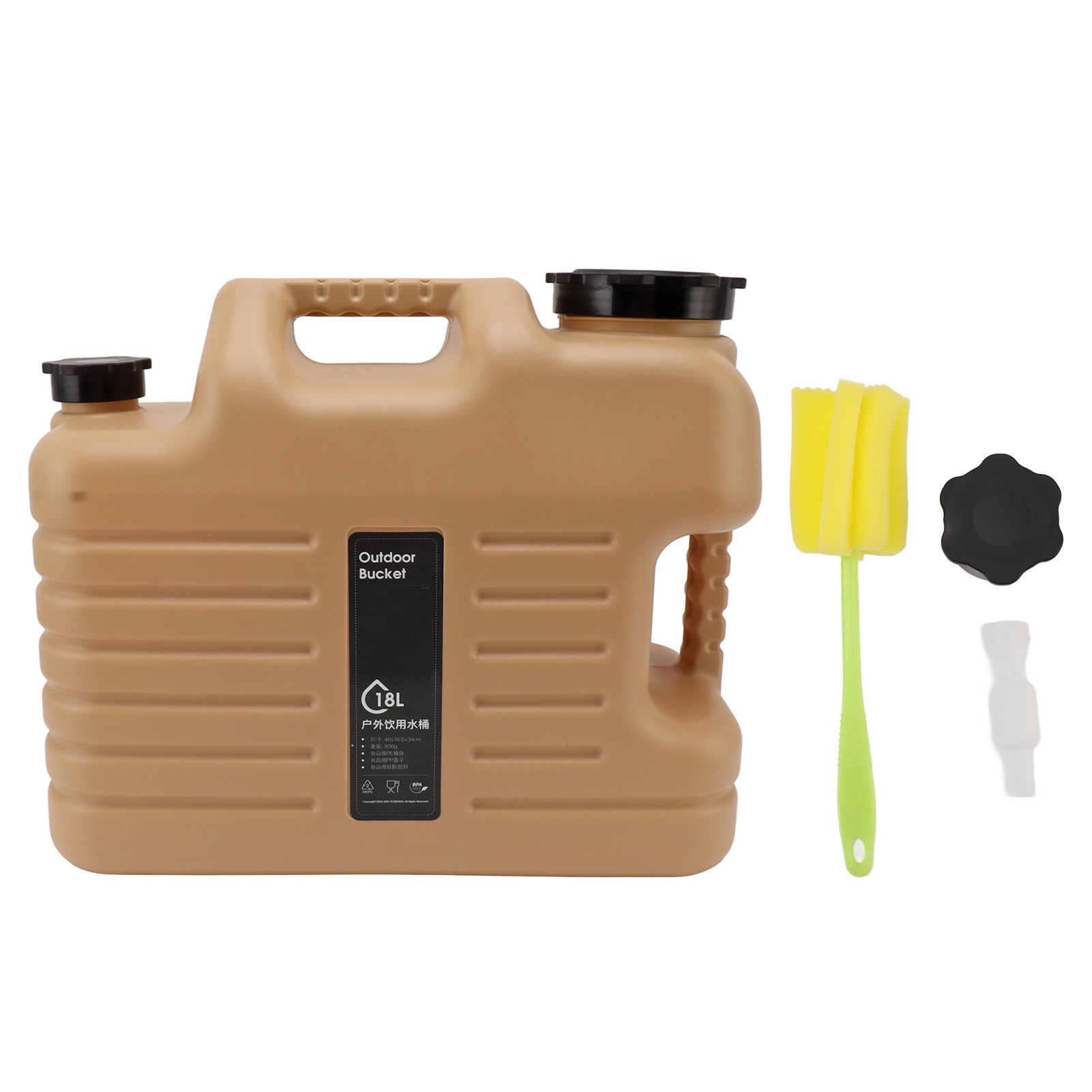 18-liter-camping-aufbewahrungseimer Mit Ablassventil Und Auslaufsicherem Deckel.