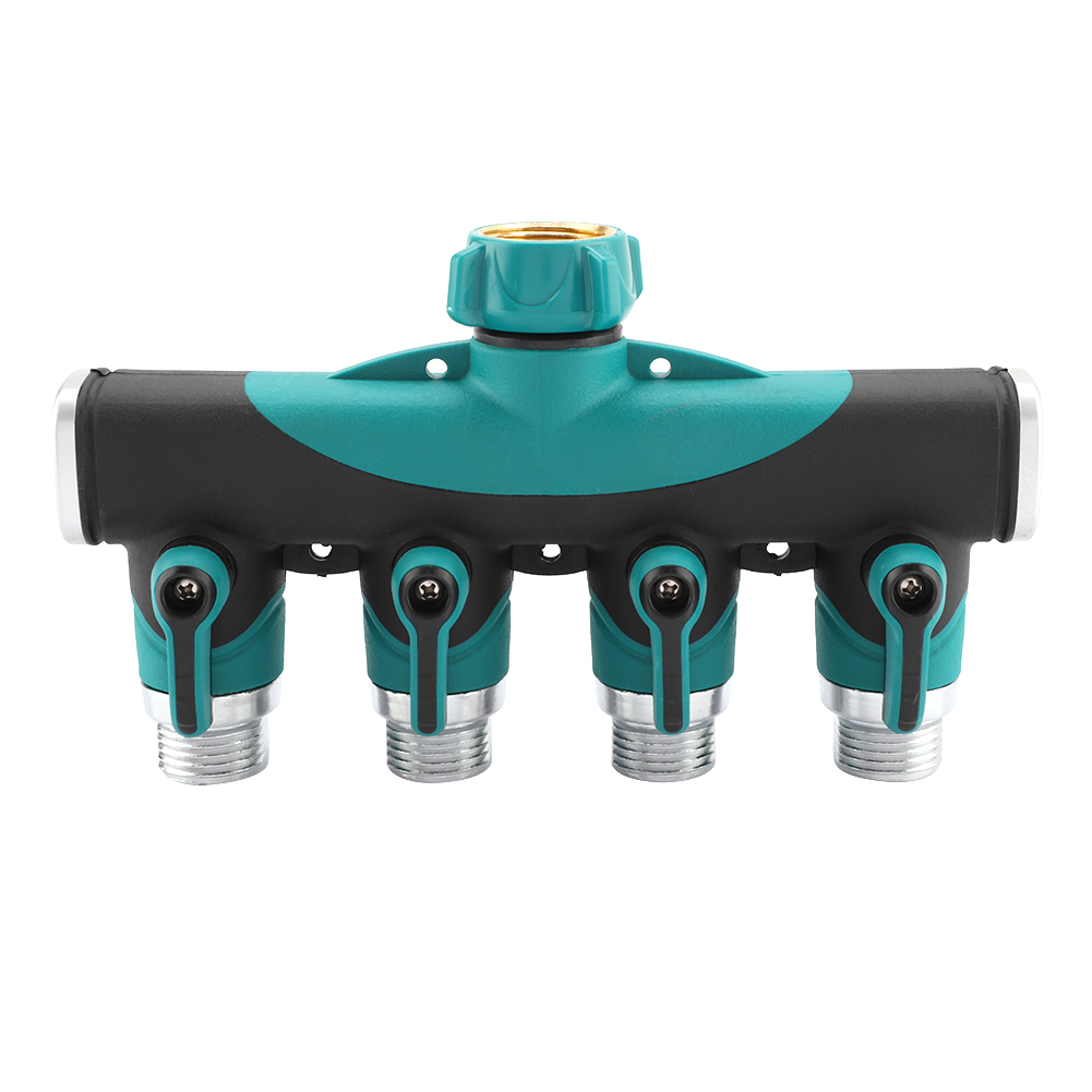 4-wege-schlauchverbinder (3/4"), Gartenwasserverteiler, Wasserhahnadapter, Absperrventil