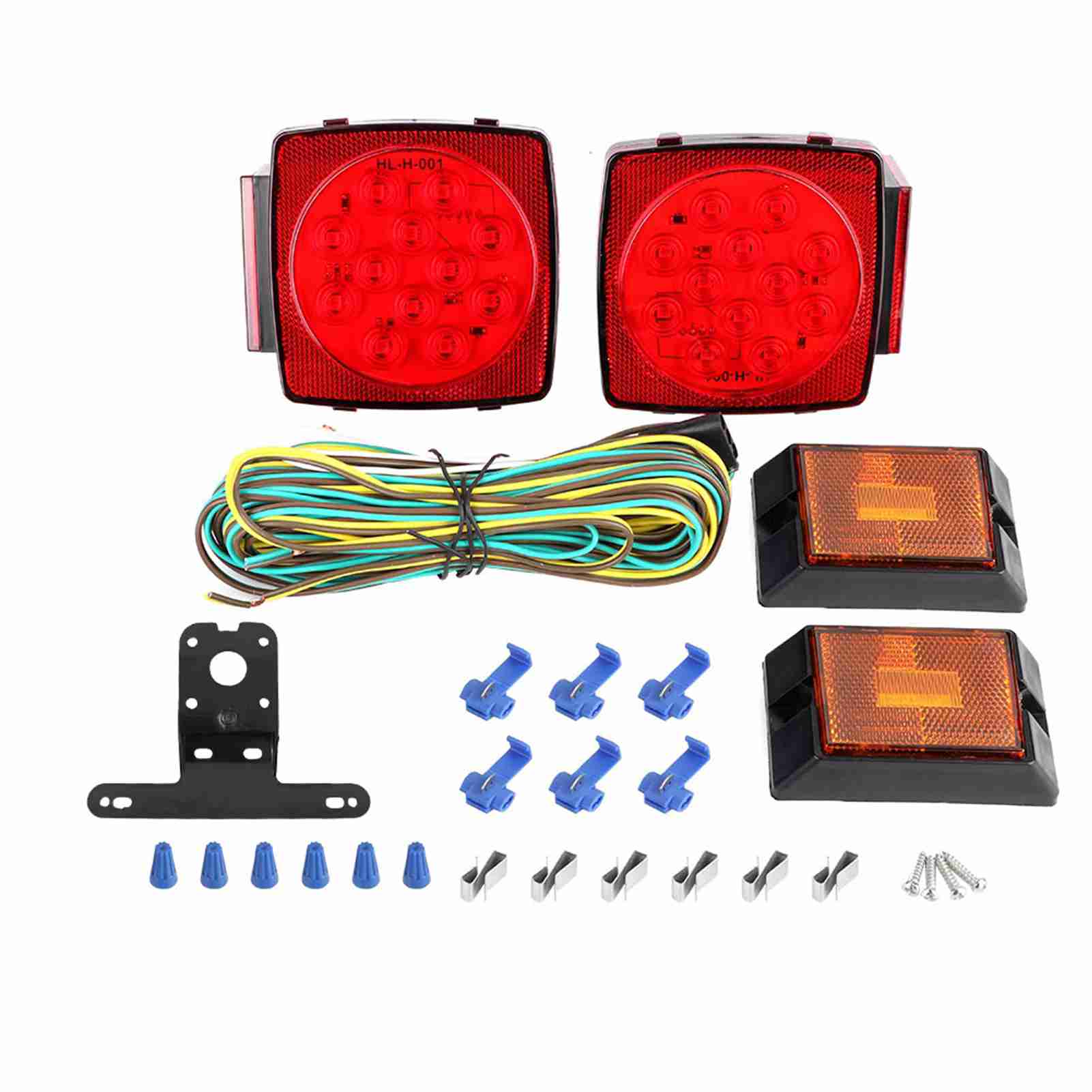 Set Mit 4 Rechteckigen 12v Led-rückleuchten, Wasserdicht Und Mit Hoher Leuchtkraft, Für Lieferwagen.